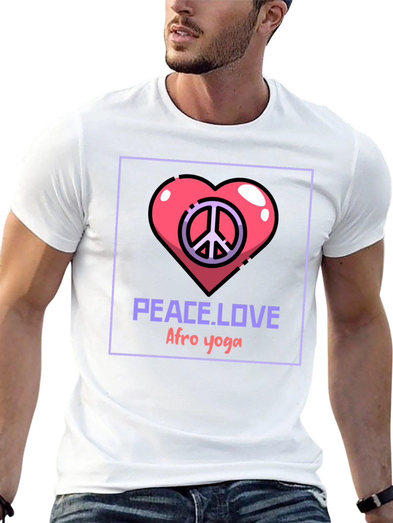 Peace Love Afro Yoga T-Shirt
