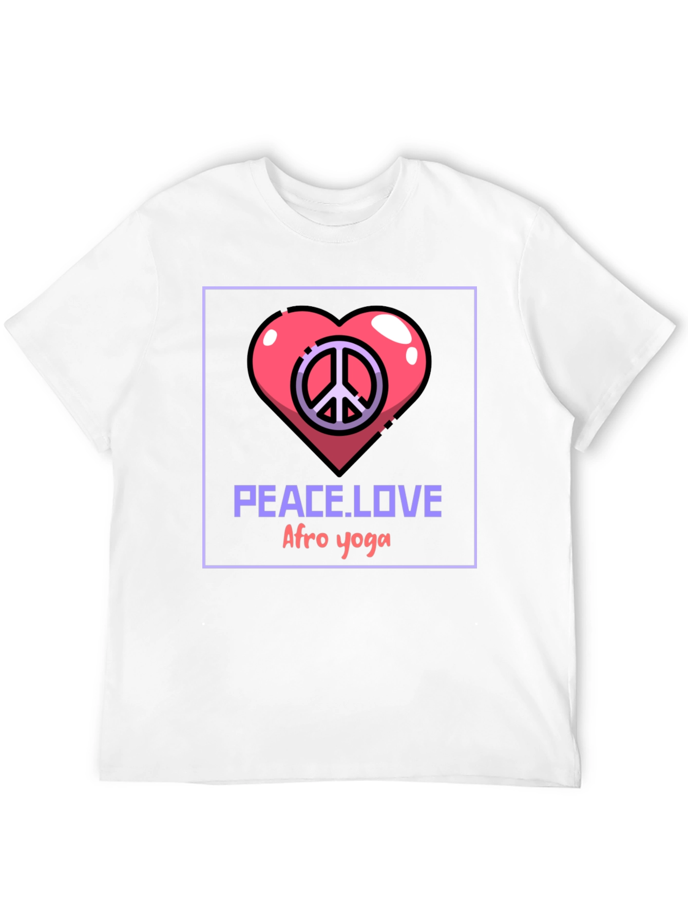 Peace Love Afro Yoga T-Shirt