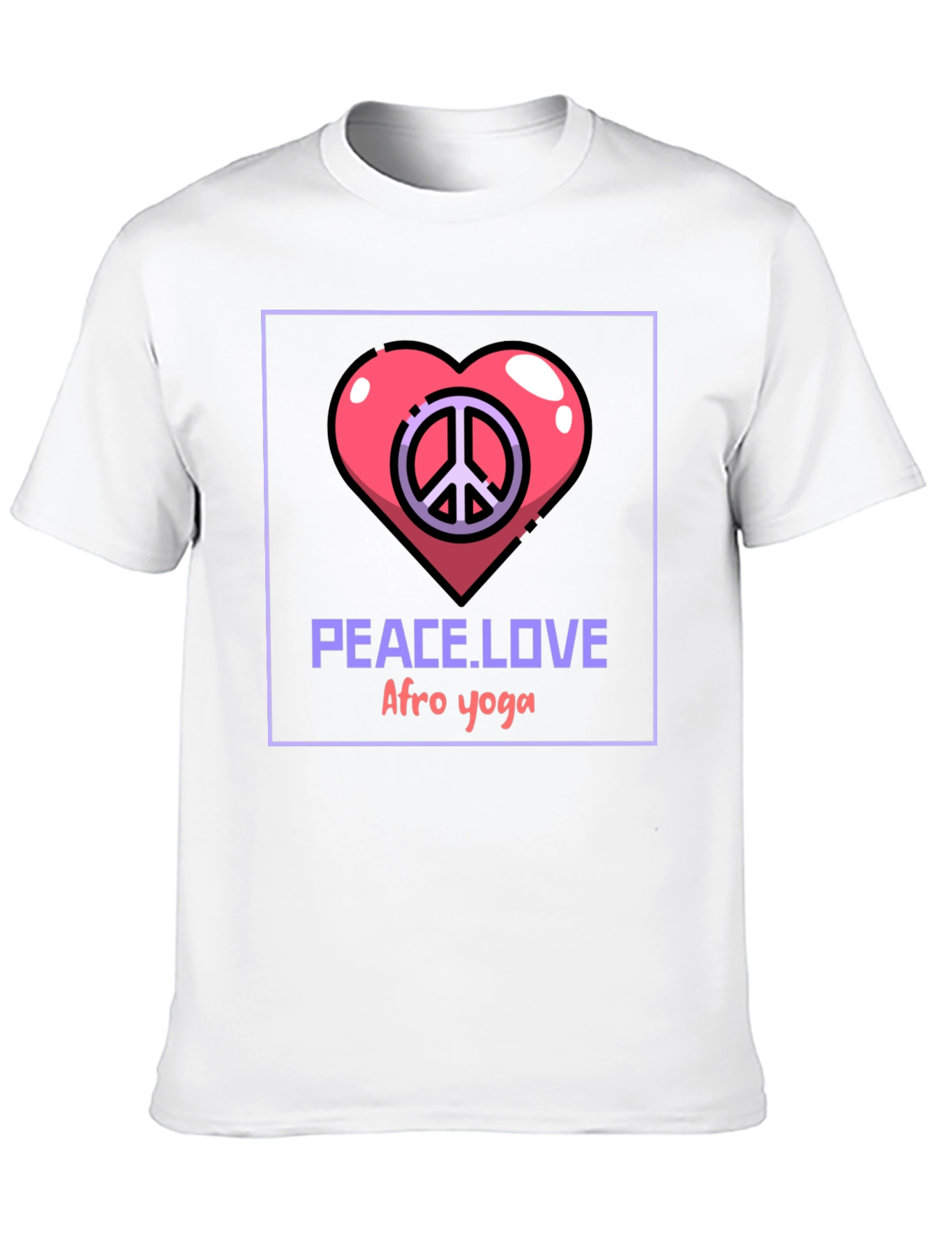 Peace Love Afro Yoga T-Shirt