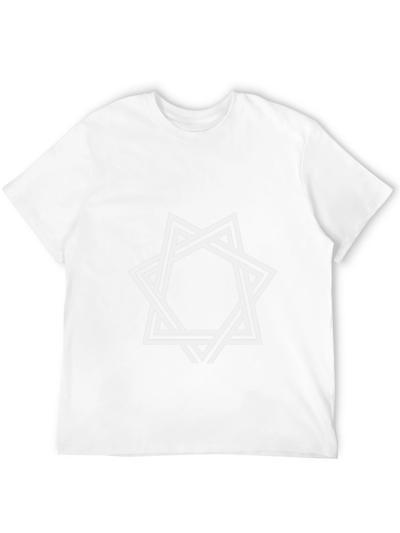 Geometric Star Graphic Black T-Shirt