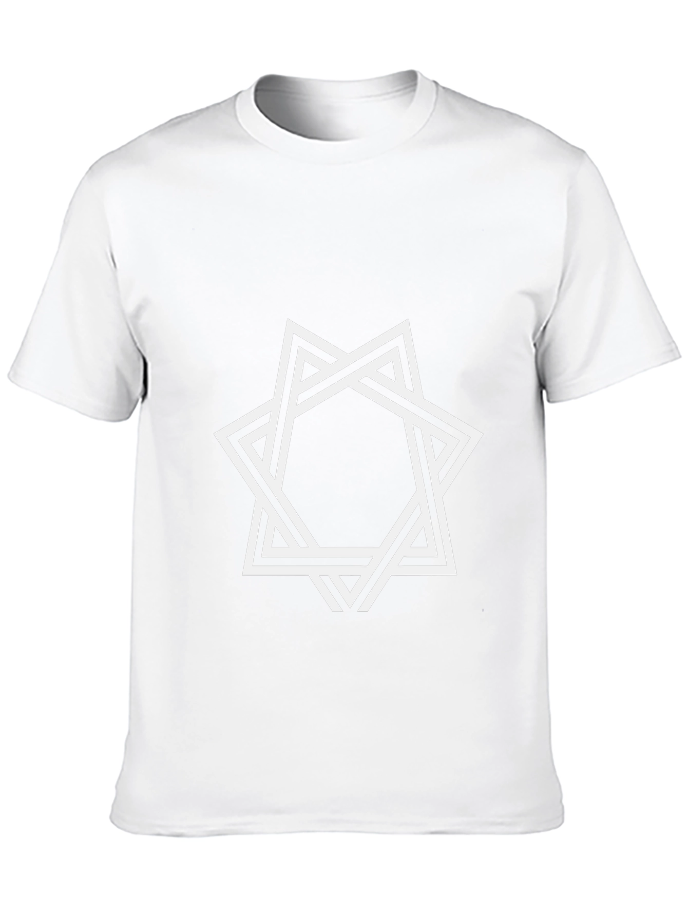 Geometric Star Graphic Black T-Shirt
