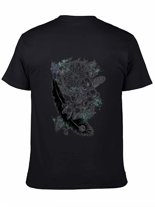 Dreamcatcher Floral Black T-Shirt