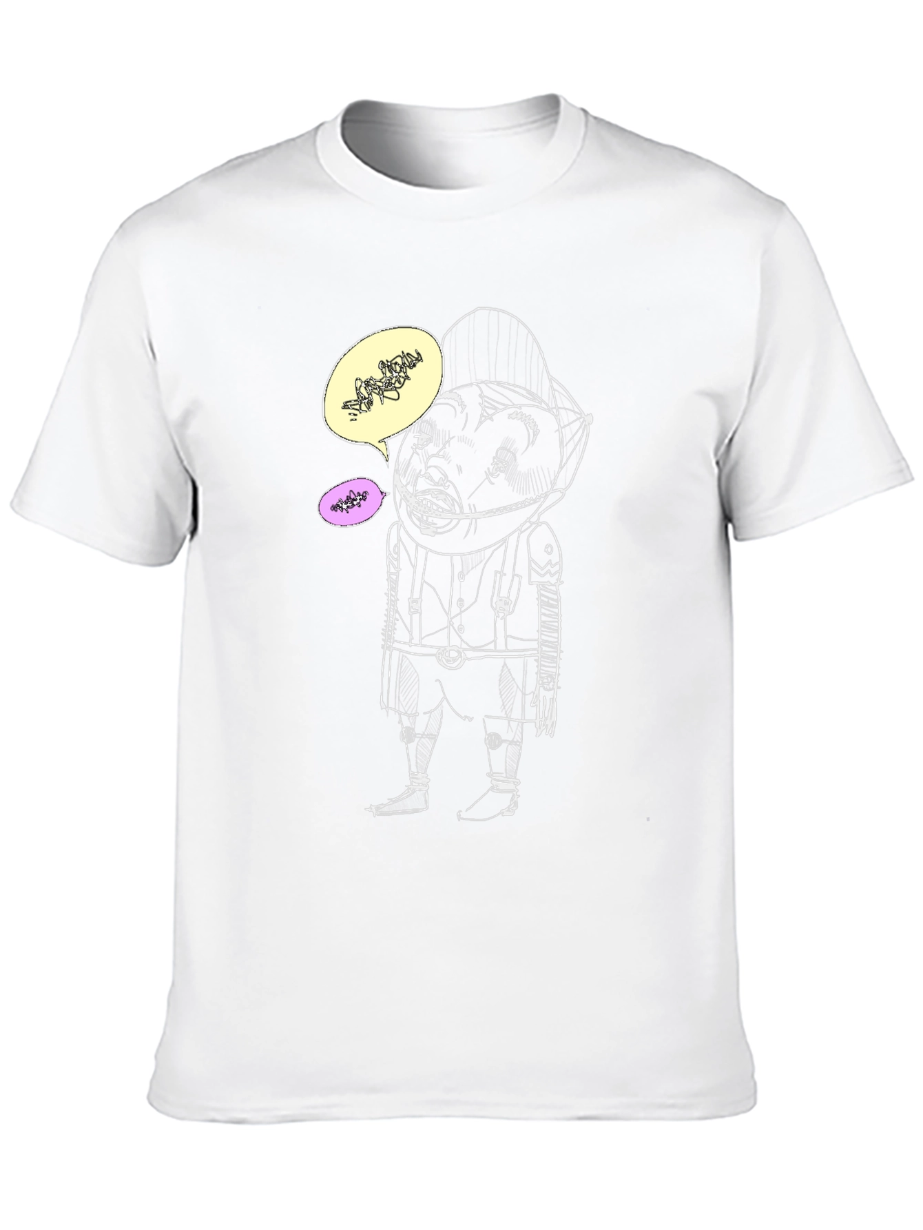 Humorous Graphic Print Mens Black Tee