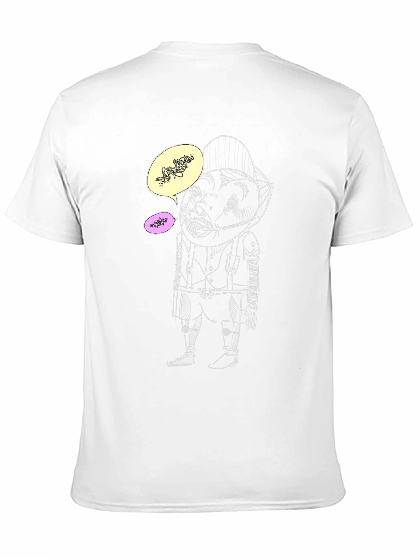 Humorous Graphic Print Mens Black Tee