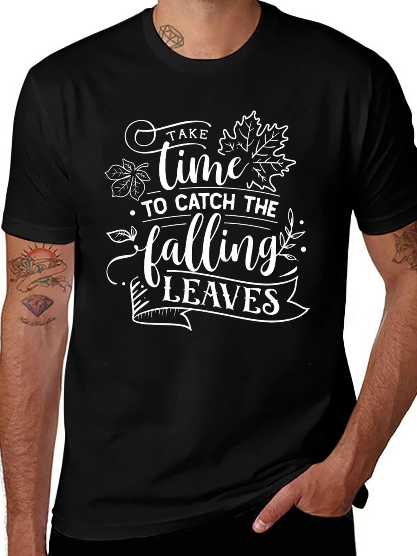 Take Time to Catch the Falling Leaves Graphic Tee
