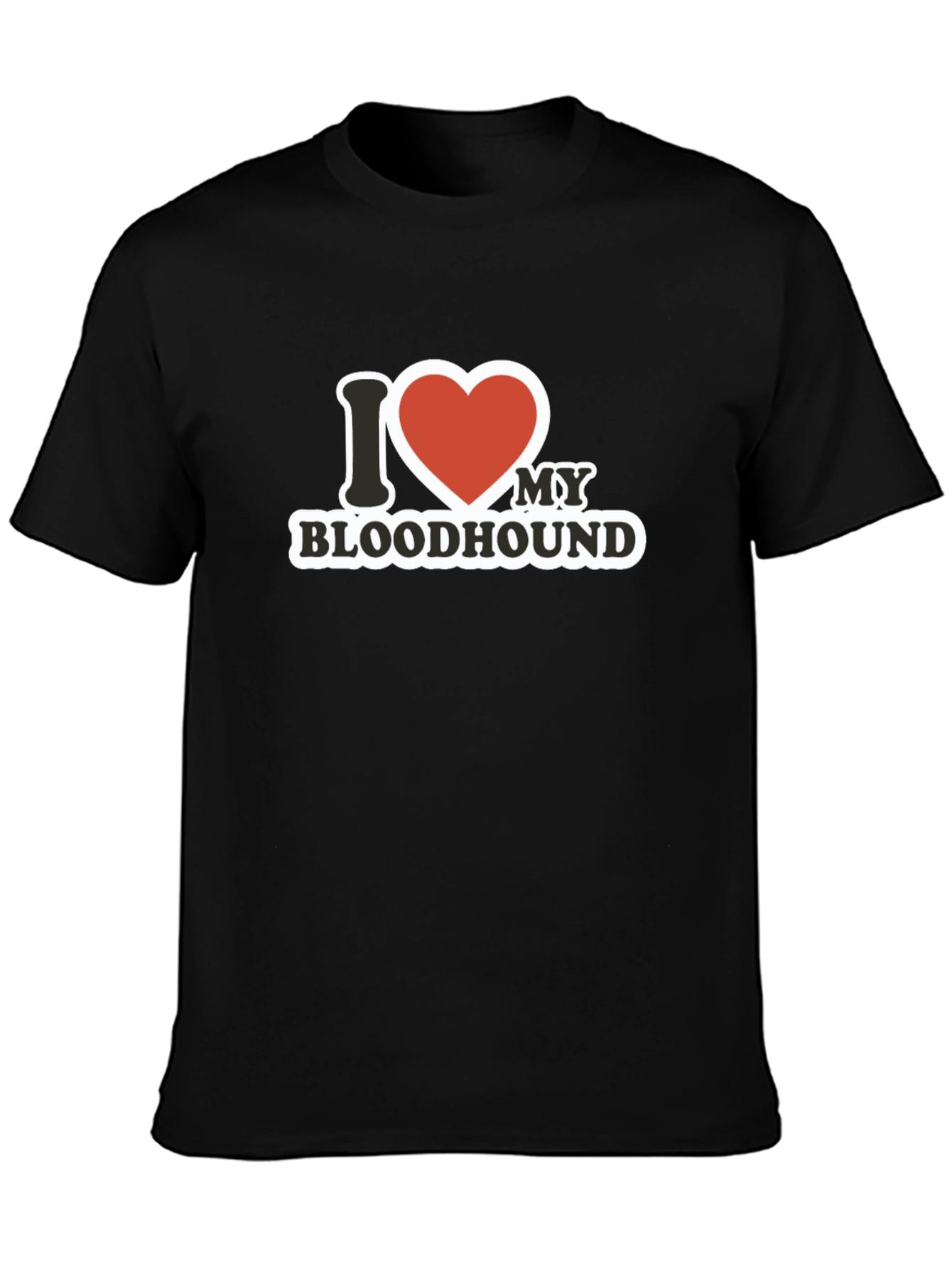I Love My Bloodhound T-Shirt - Black