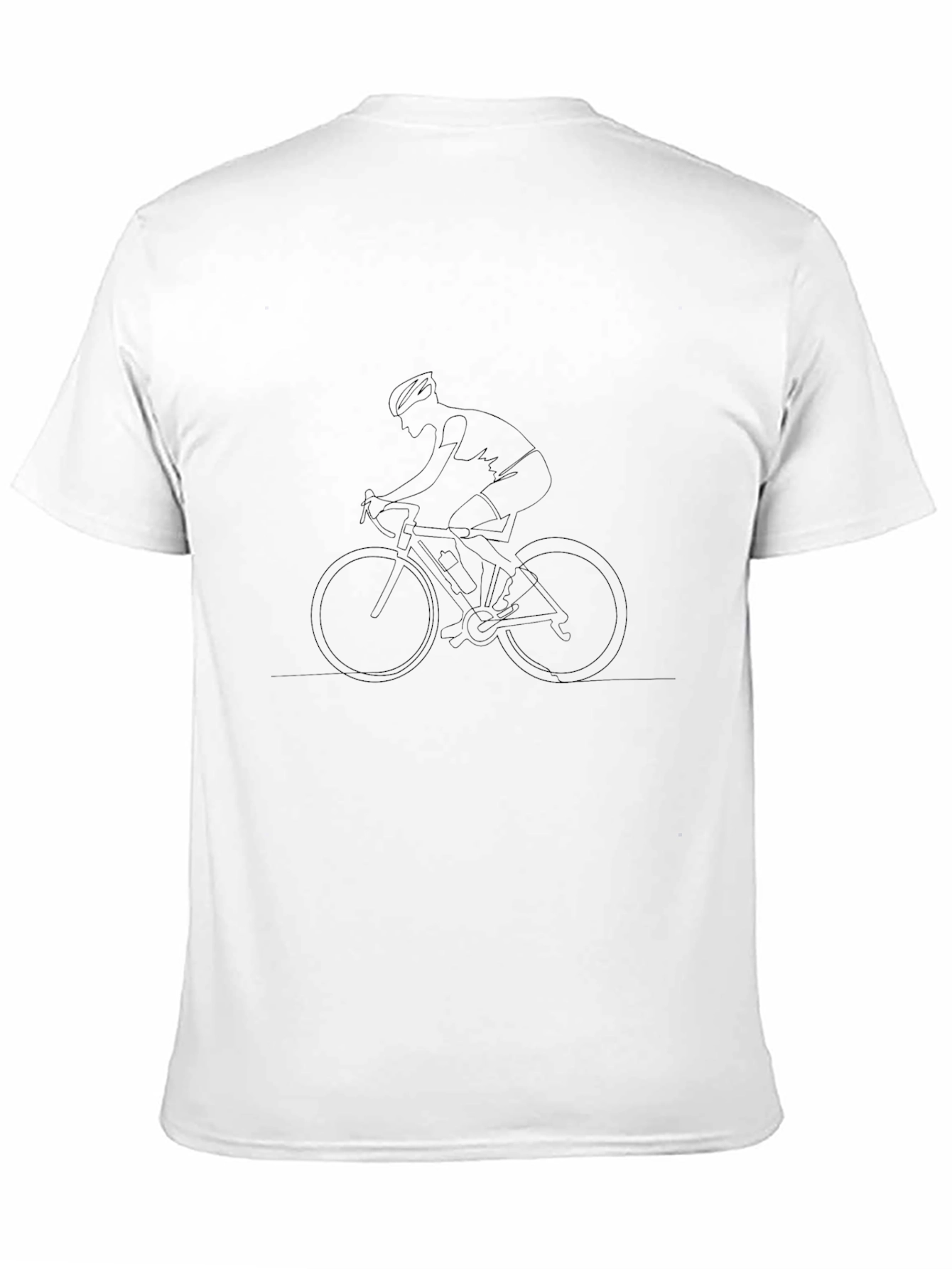 Minimalist Cyclist Graphic T-Shirt - Black