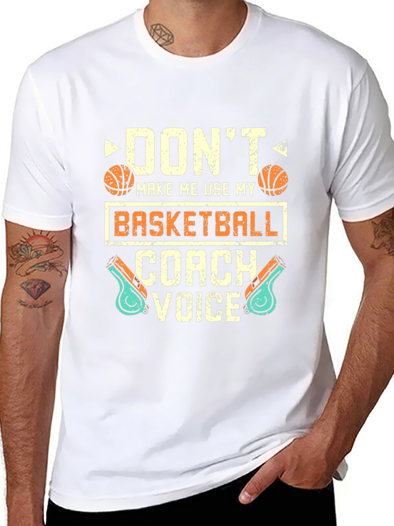 Basketball Coach Voice Graphic T-Shirt
