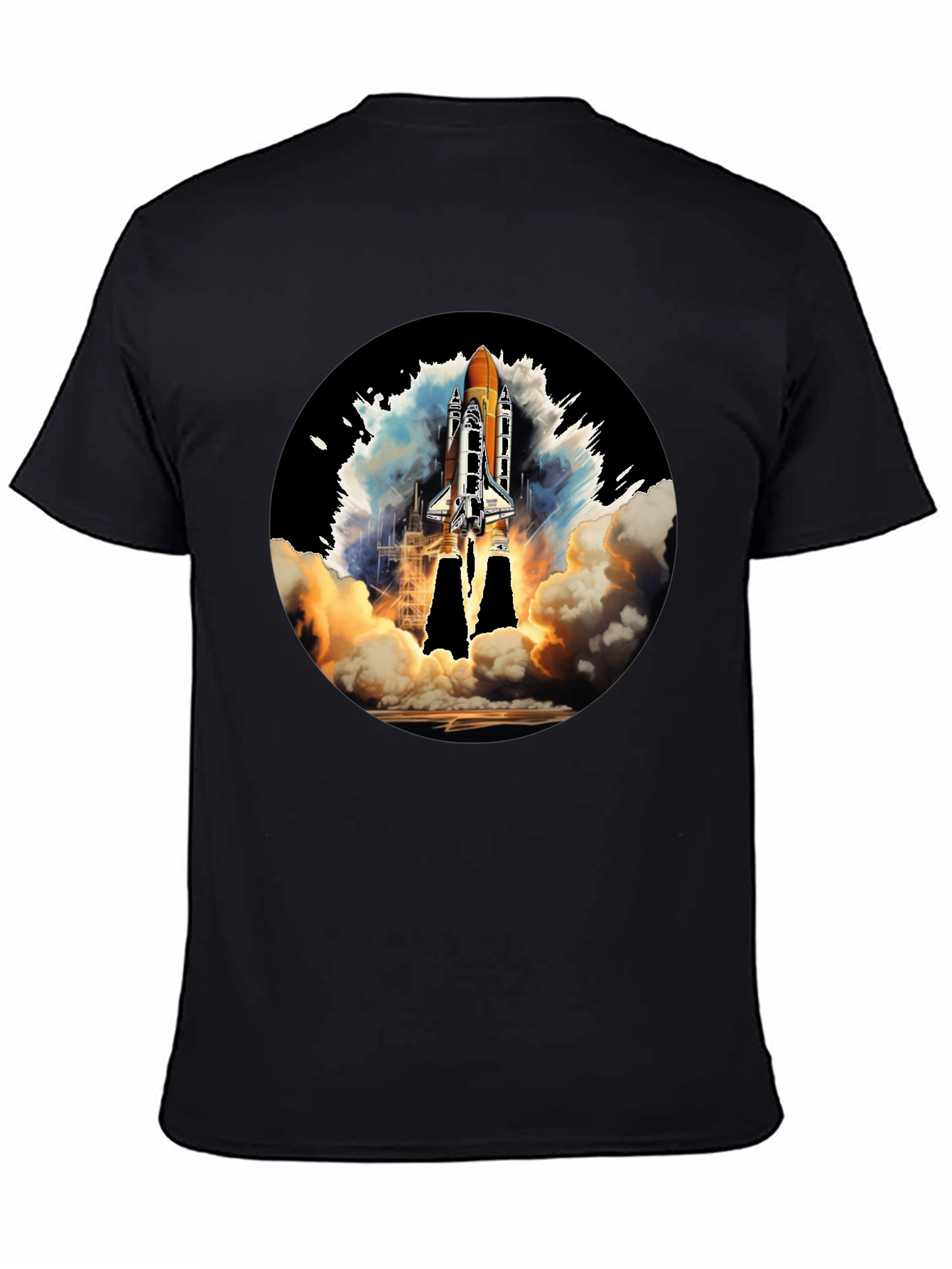 Rocket Launch Graphic Tee - Space Shuttle T-Shirt
