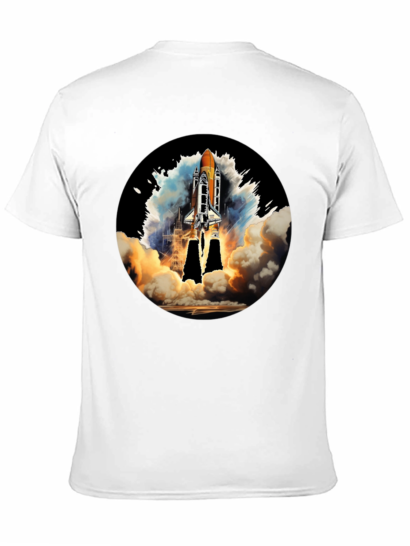 Rocket Launch Graphic Tee - Space Shuttle T-Shirt