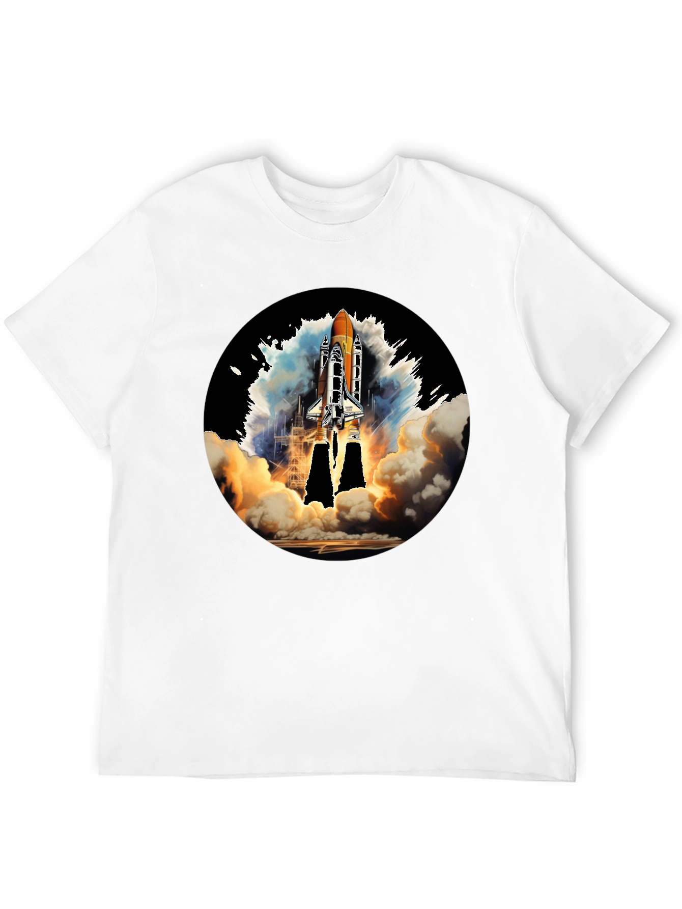 Rocket Launch Graphic Tee - Space Shuttle T-Shirt