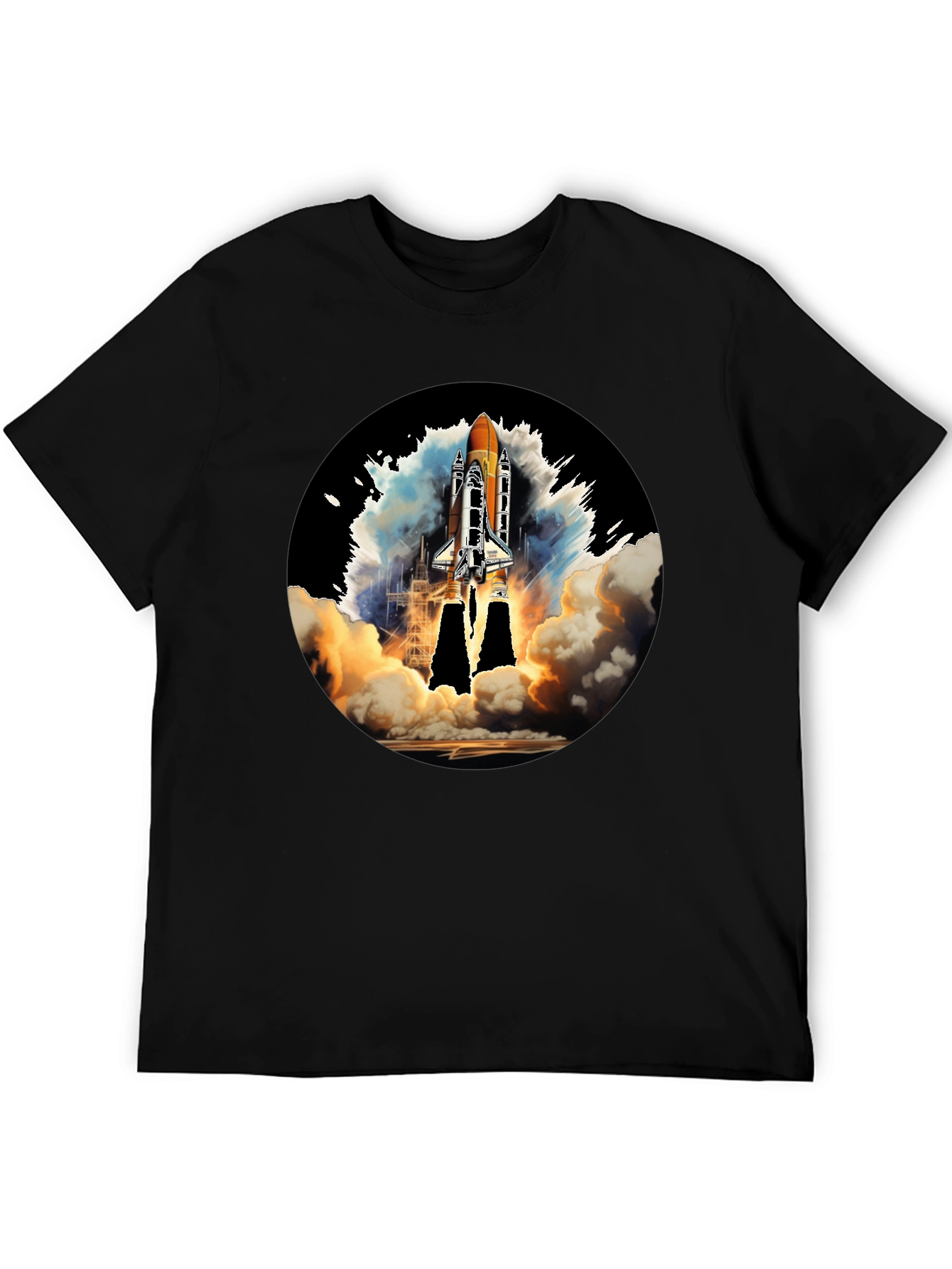Rocket Launch Graphic Tee - Space Shuttle T-Shirt