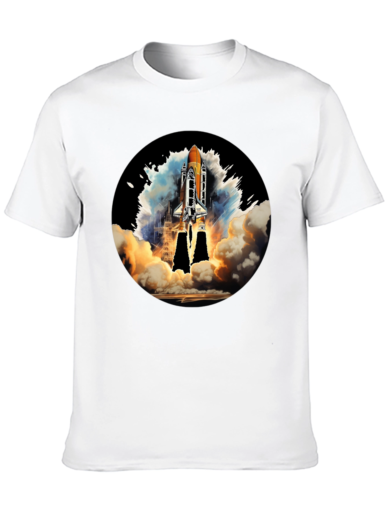 Rocket Launch Graphic Tee - Space Shuttle T-Shirt