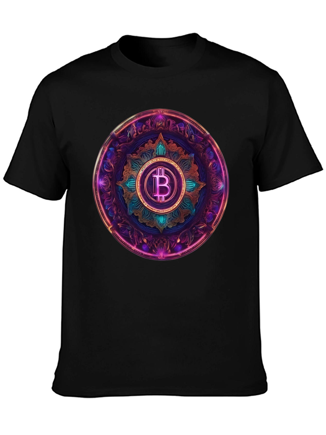 Bitcoin Mandala Graphic Tee - Crypto Currency Style