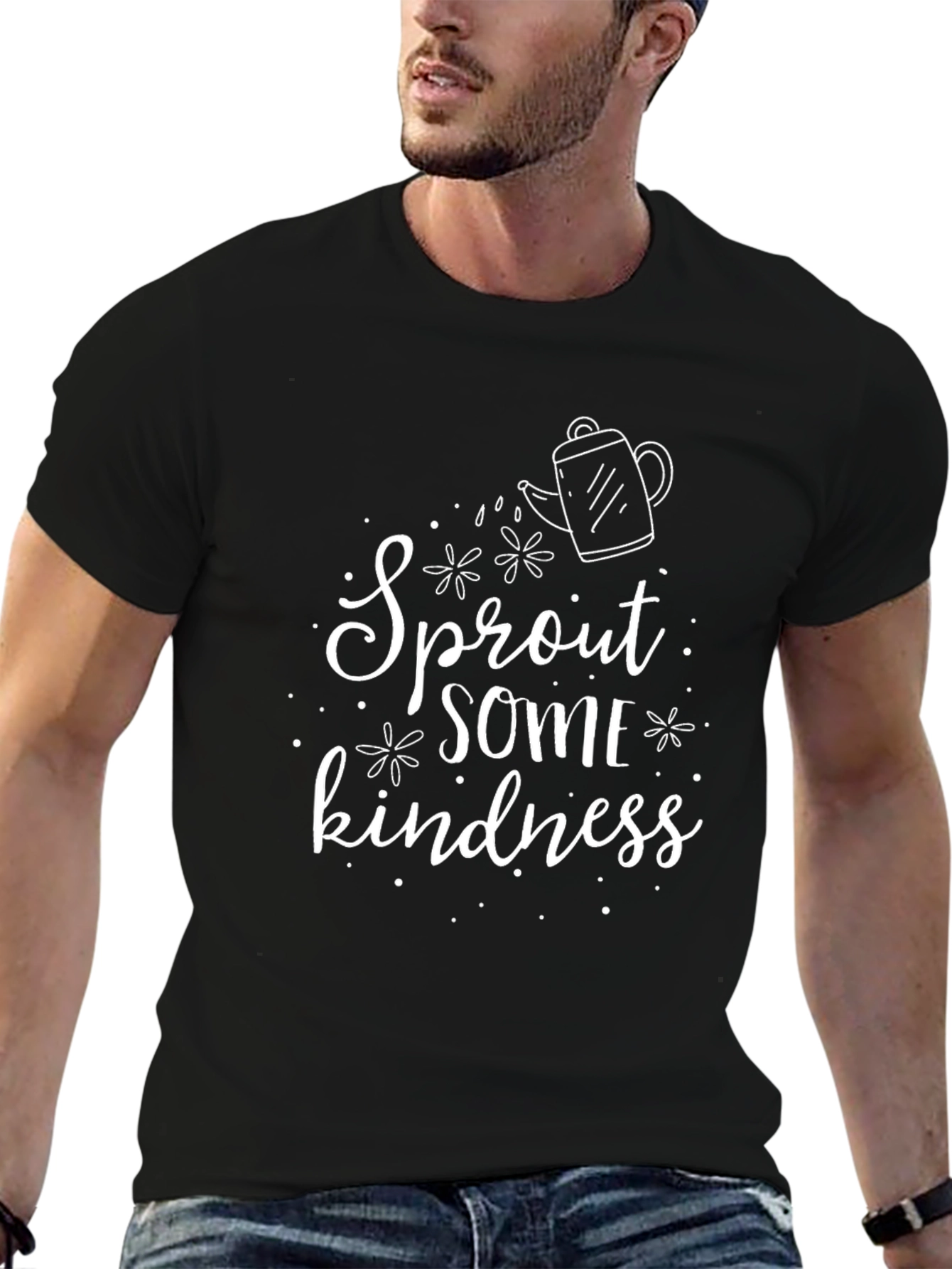 Sprout Kindness Black Graphic Tee