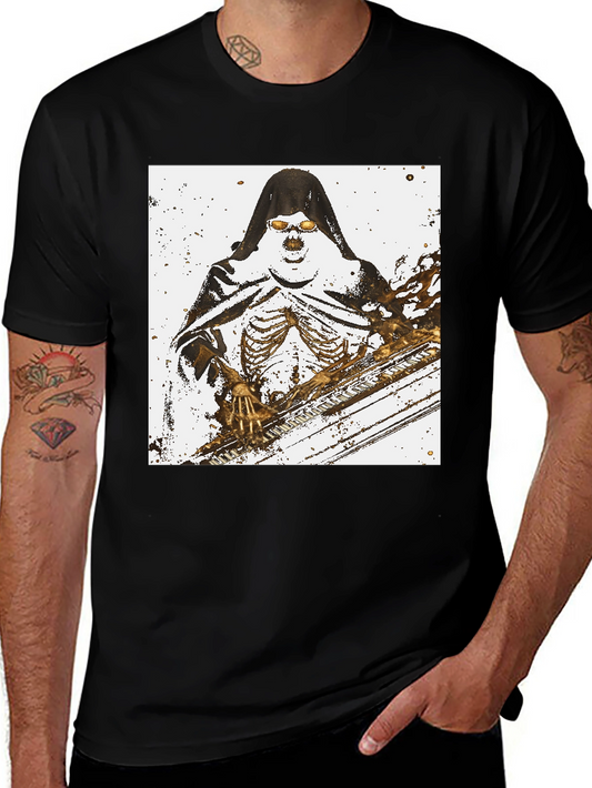 Grim Reaper Skeleton Graphic T-Shirt