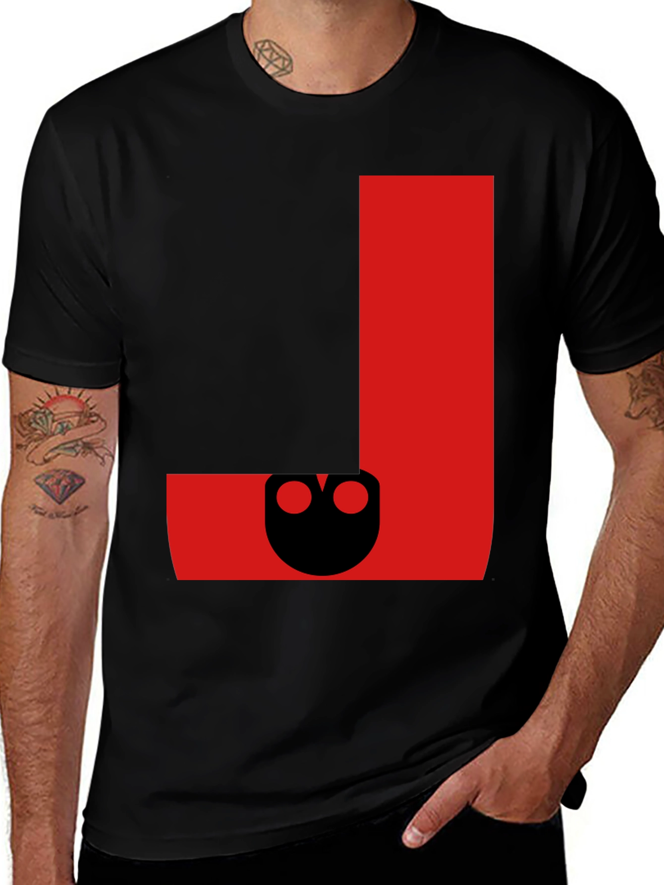 Red Abstract Graphic T-Shirt
