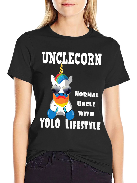 Unclecorn YOLO Lifestyle T-Shirt - Fun Unicorn Uncle Tee