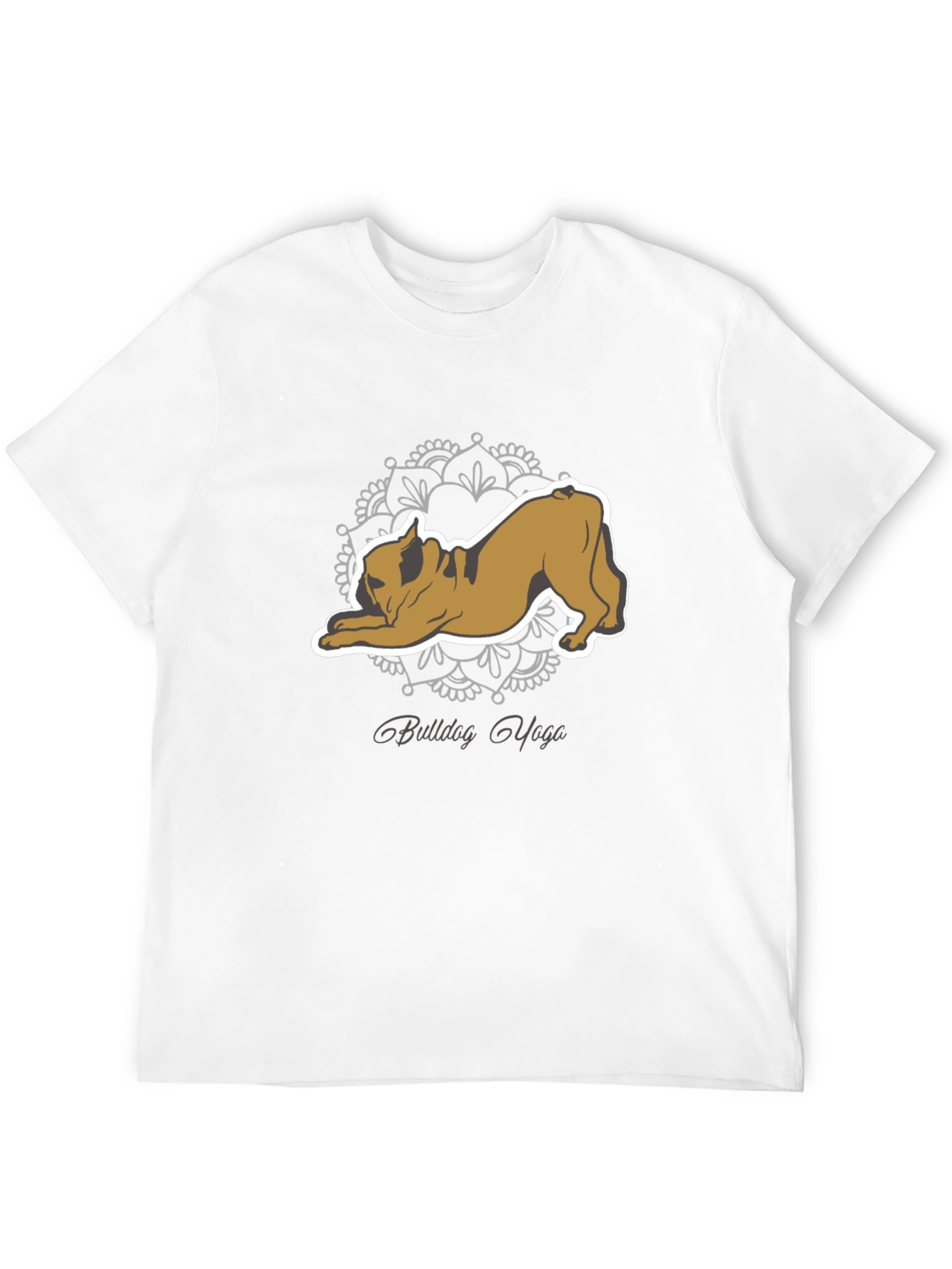 Bulldog Yoga Graphic Tee - Mens Black T-Shirt