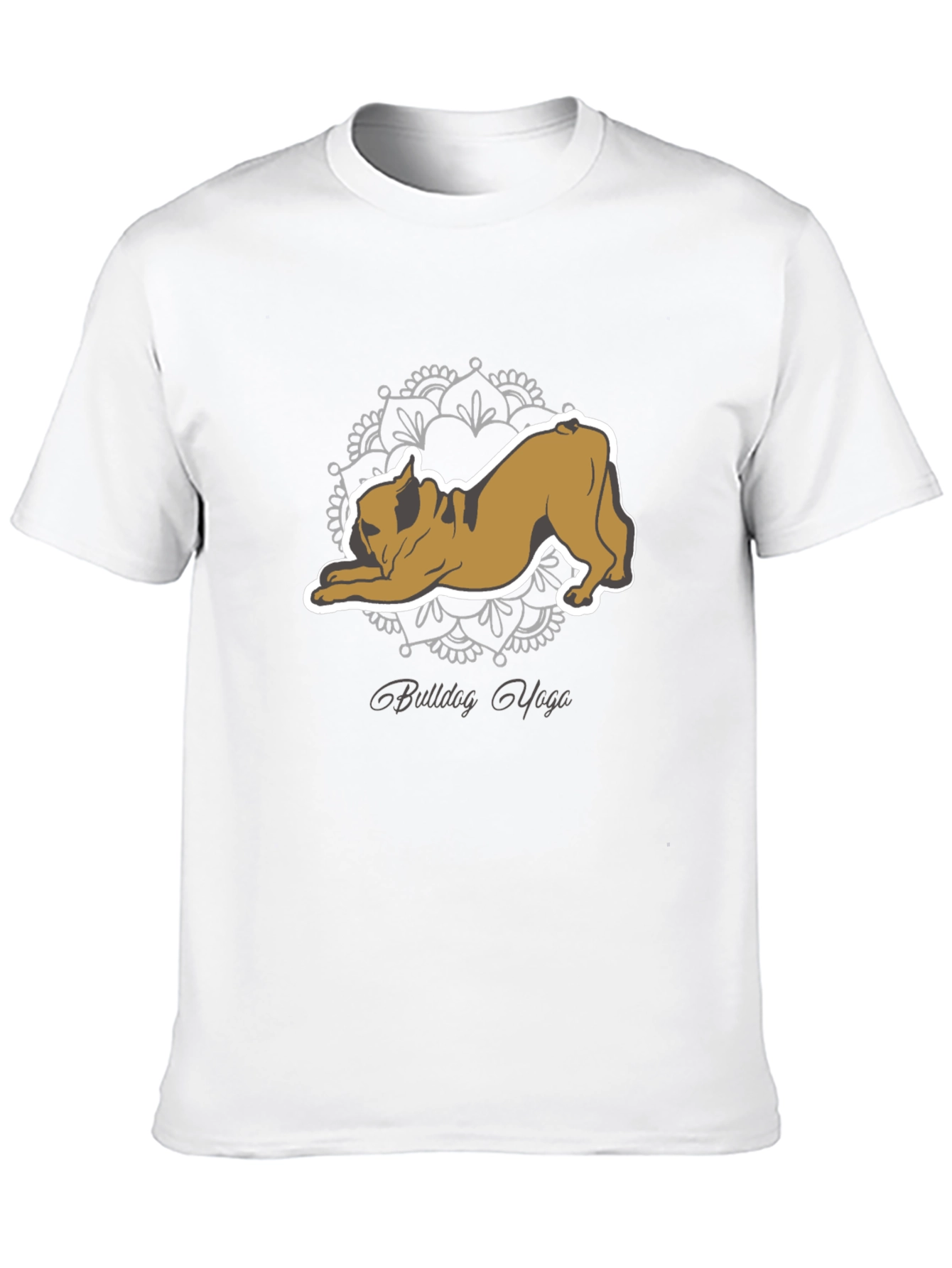 Bulldog Yoga Graphic Tee - Mens Black T-Shirt