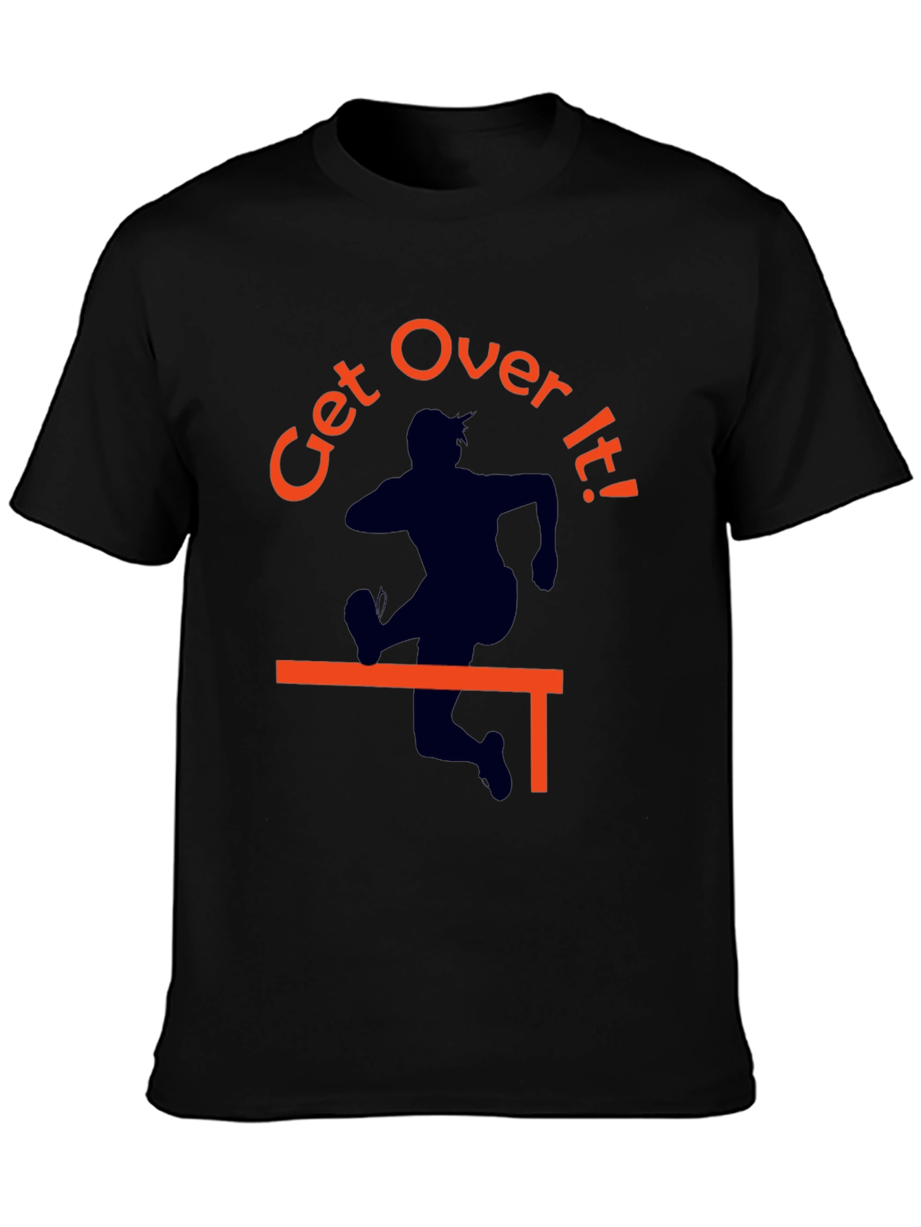 Get Over It! Graphic Tee - Black Cotton T-Shirt