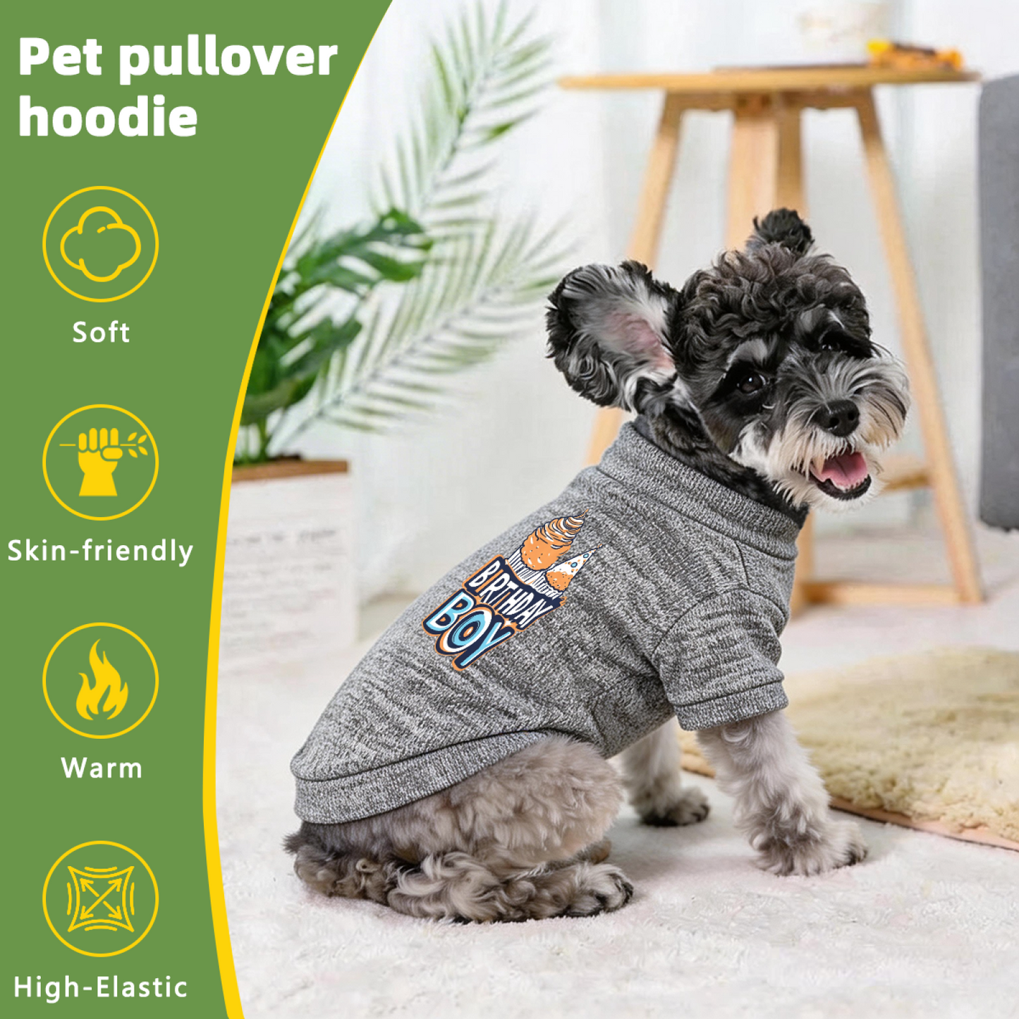 Birthday Boy Color Cupcake Grey Party Dog Outfit