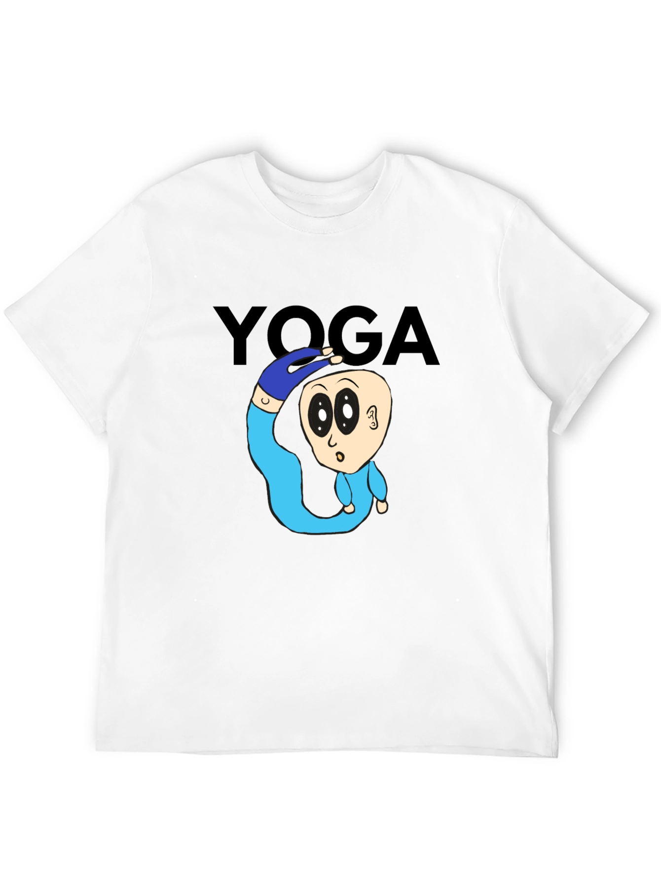 Yoga Cartoon T-Shirt: Flexible Fun!