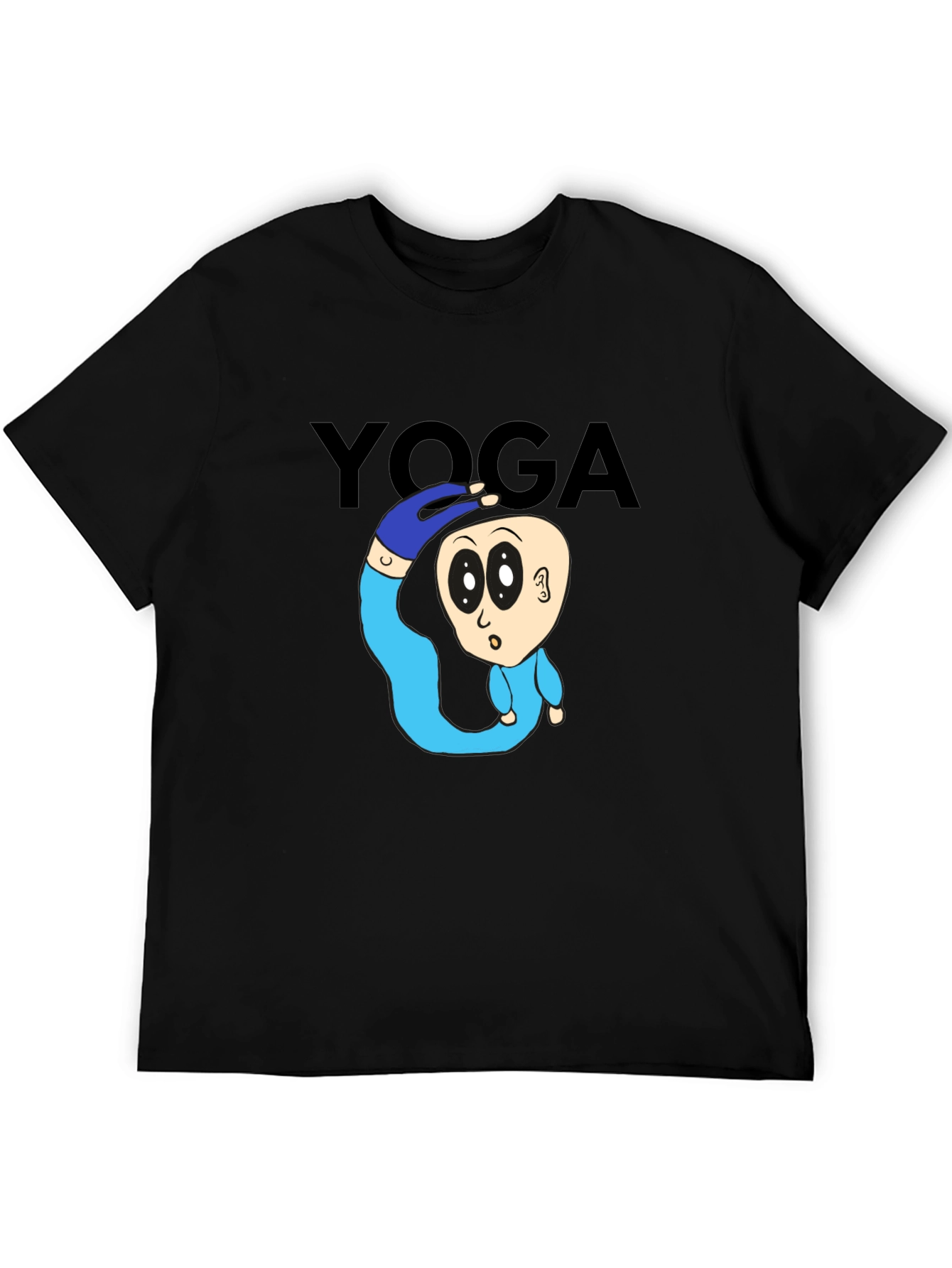 Yoga Cartoon T-Shirt: Flexible Fun!