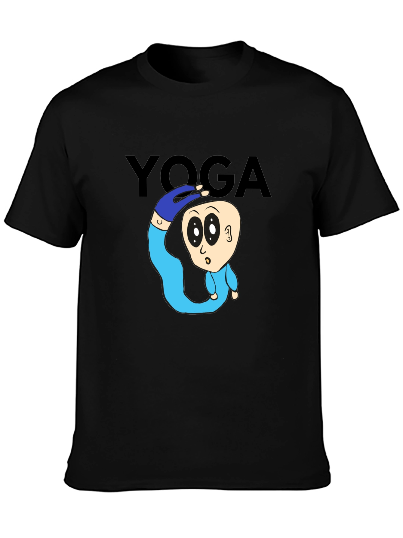 Yoga Cartoon T-Shirt: Flexible Fun!