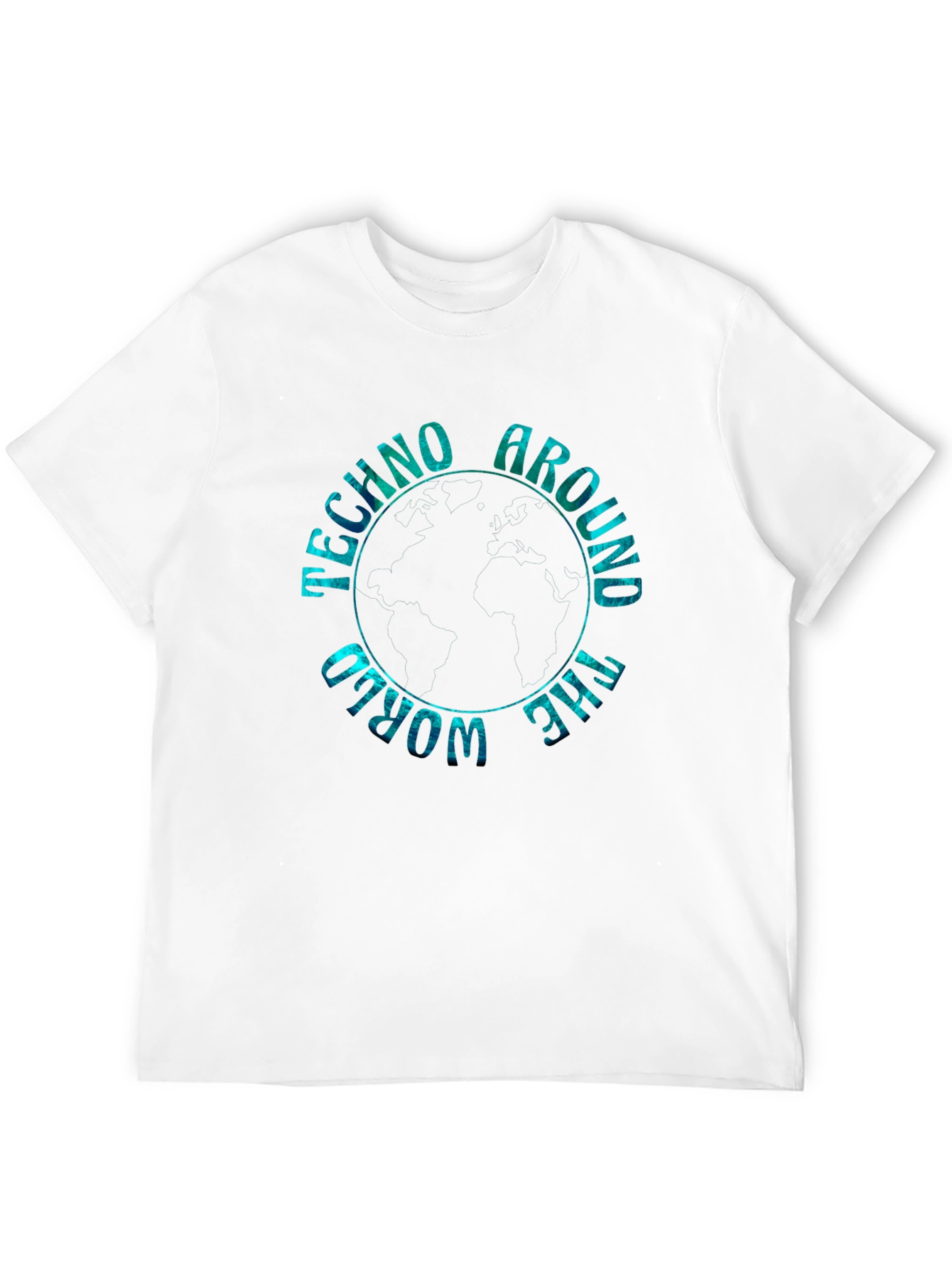 Techno Around the World Graphic Tee - Black