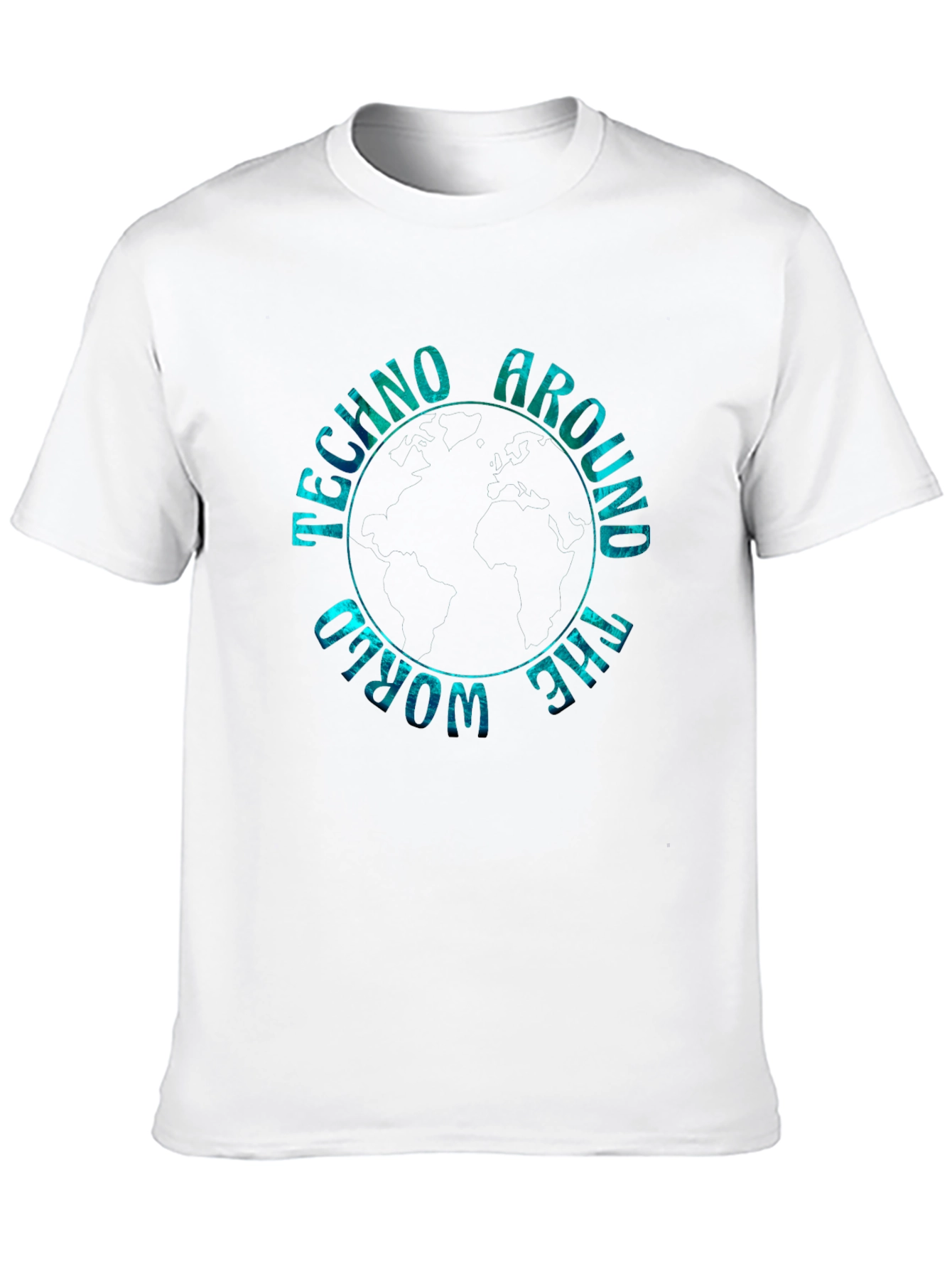 Techno Around the World Graphic Tee - Black