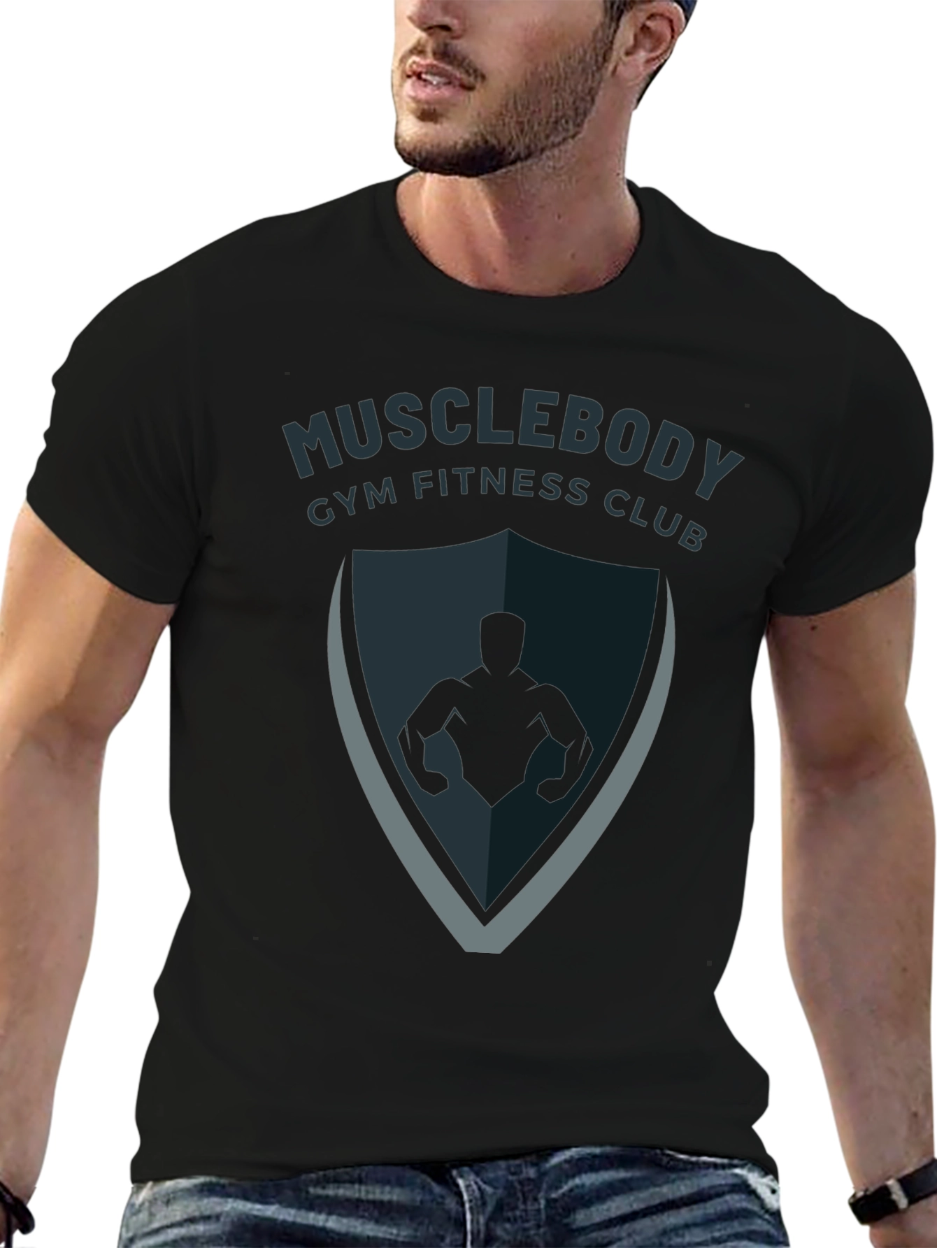 Musclebody Gym Fitness Club Black T-Shirt