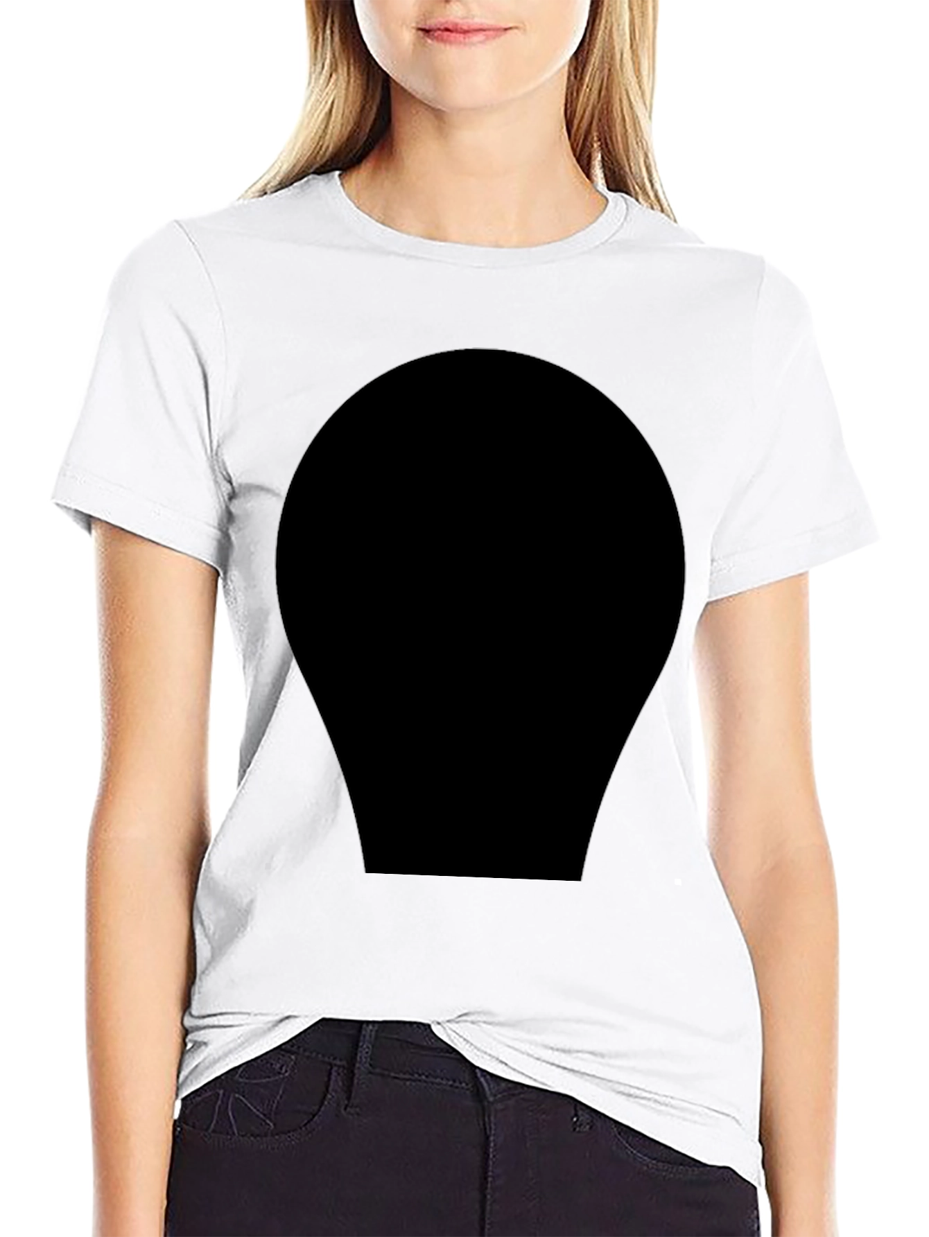 Mens Classic Black Crew Neck T-Shirt