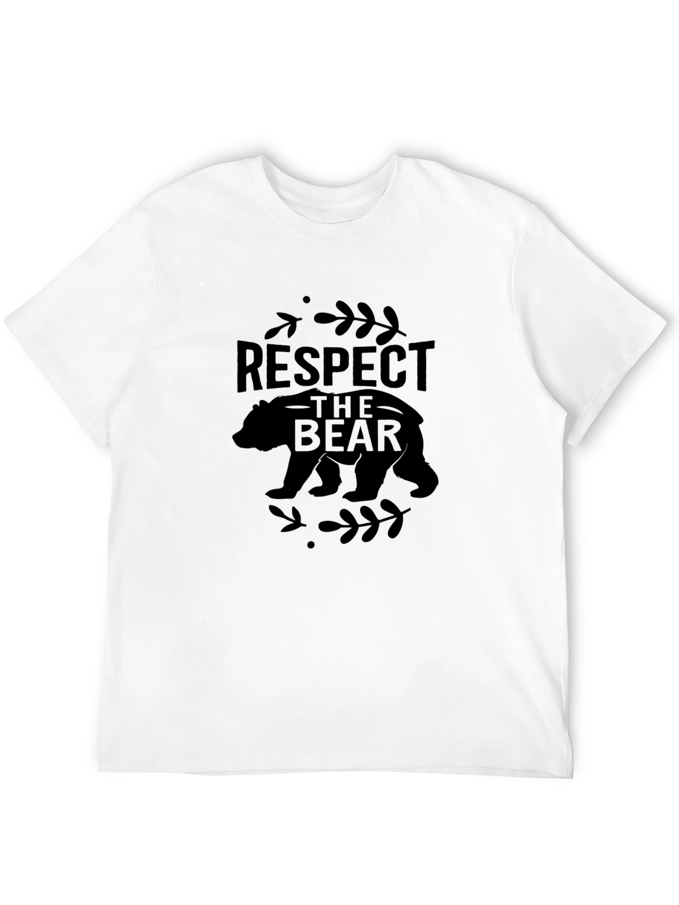 Respect the Bear Black Graphic T-Shirt