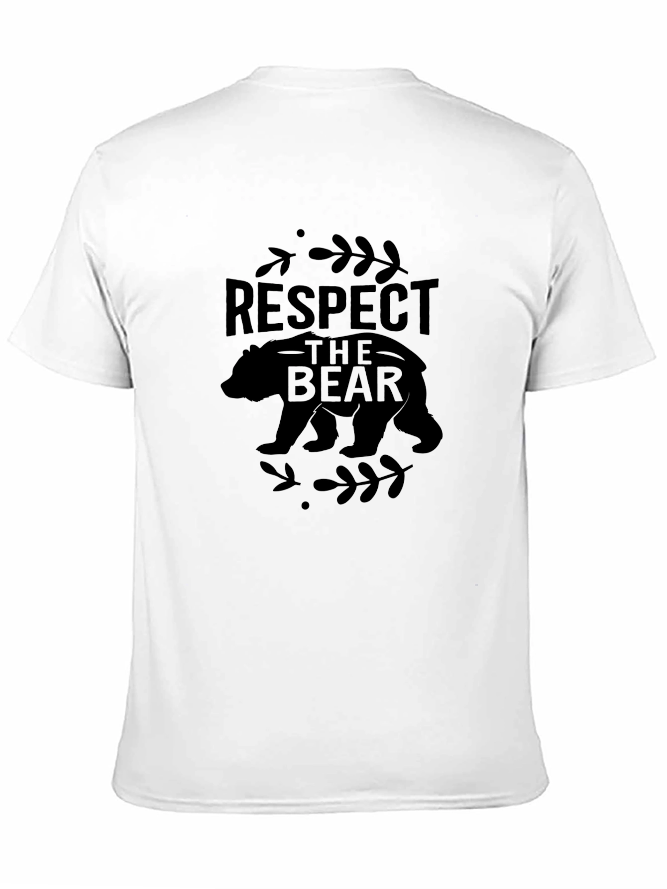 Respect the Bear Black Graphic T-Shirt
