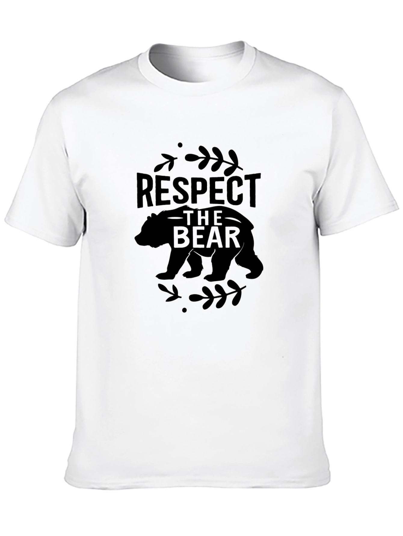 Respect the Bear Black Graphic T-Shirt