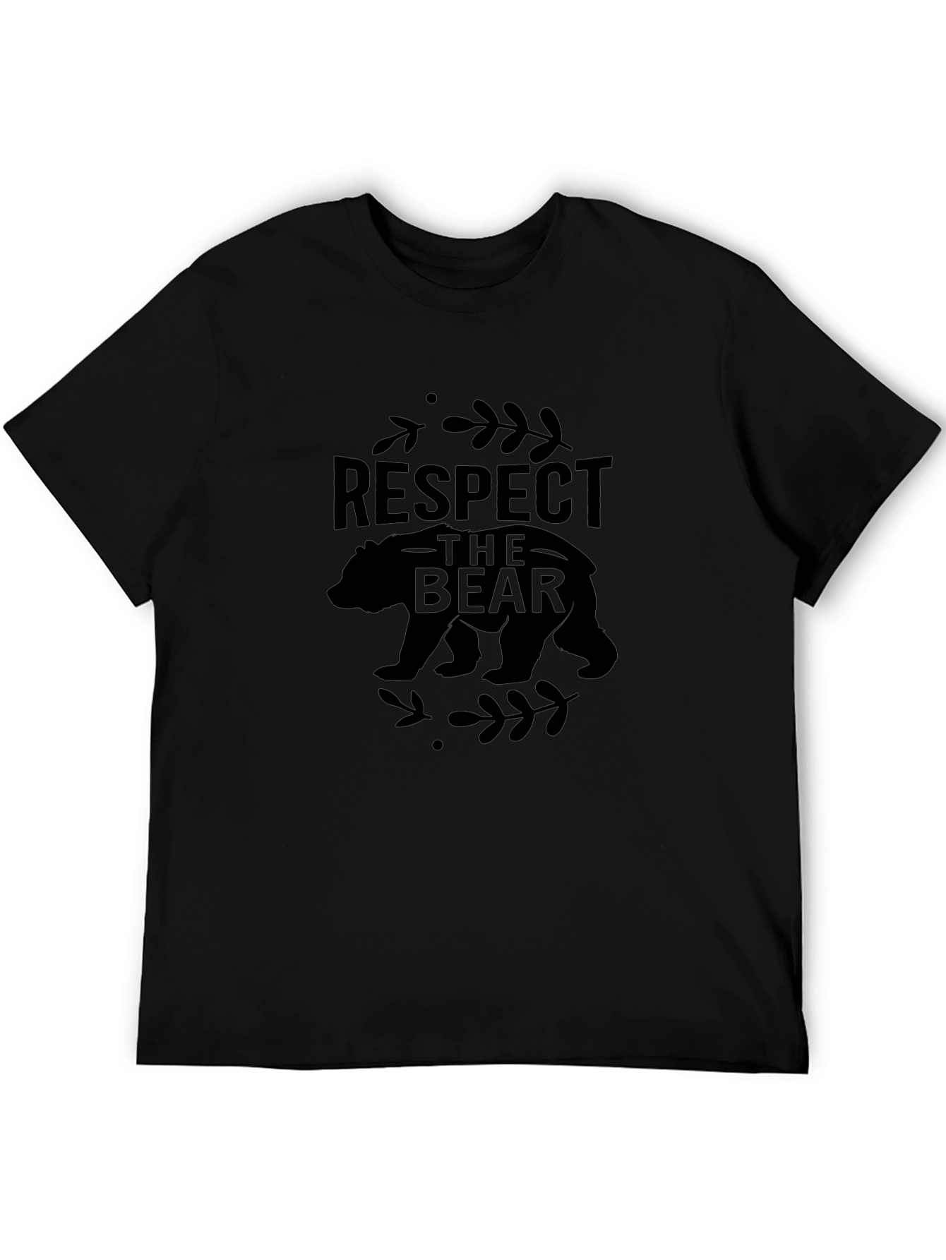 Respect the Bear Black Graphic T-Shirt