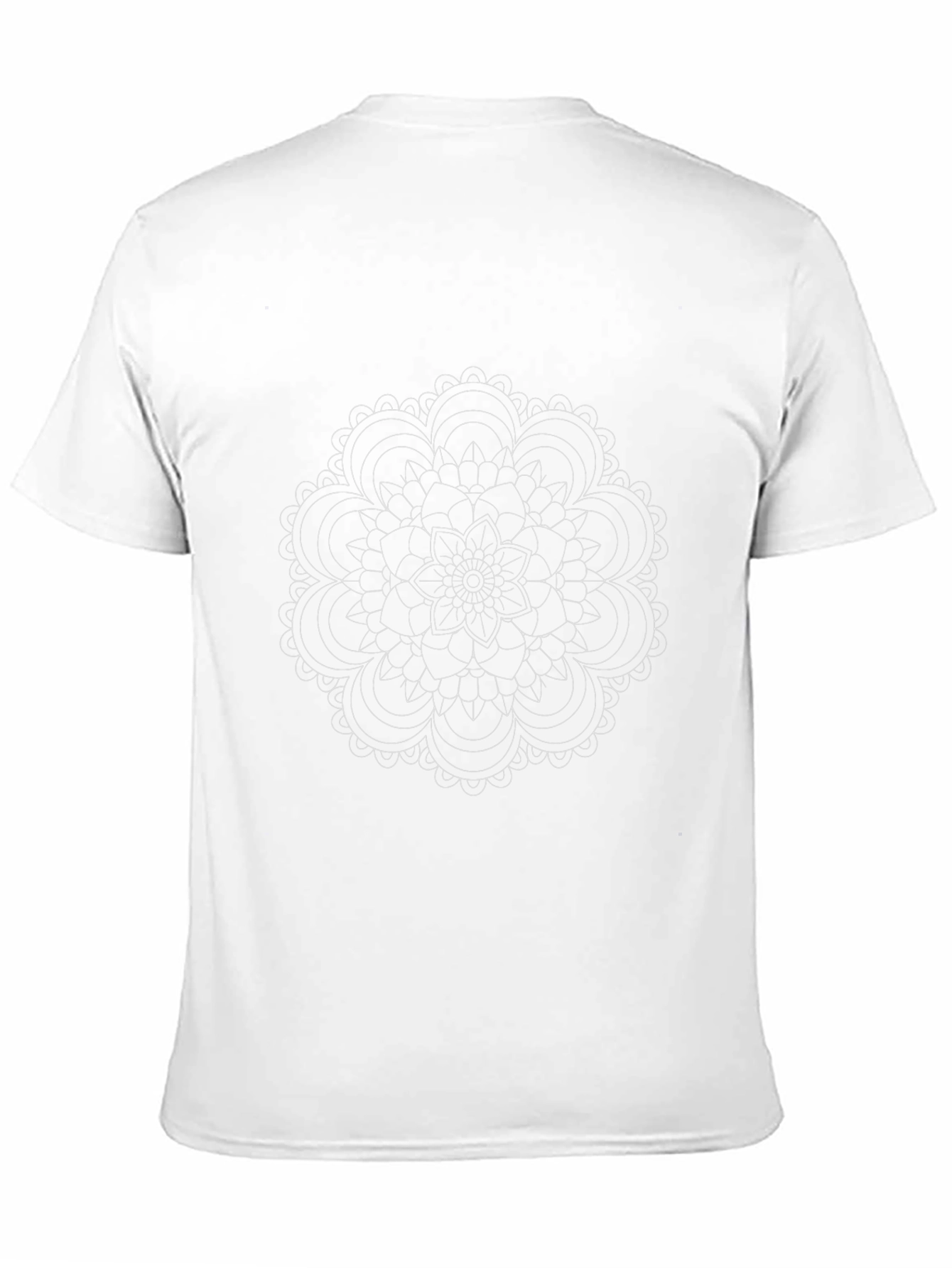 Elegant Mandala Design Black T-Shirt