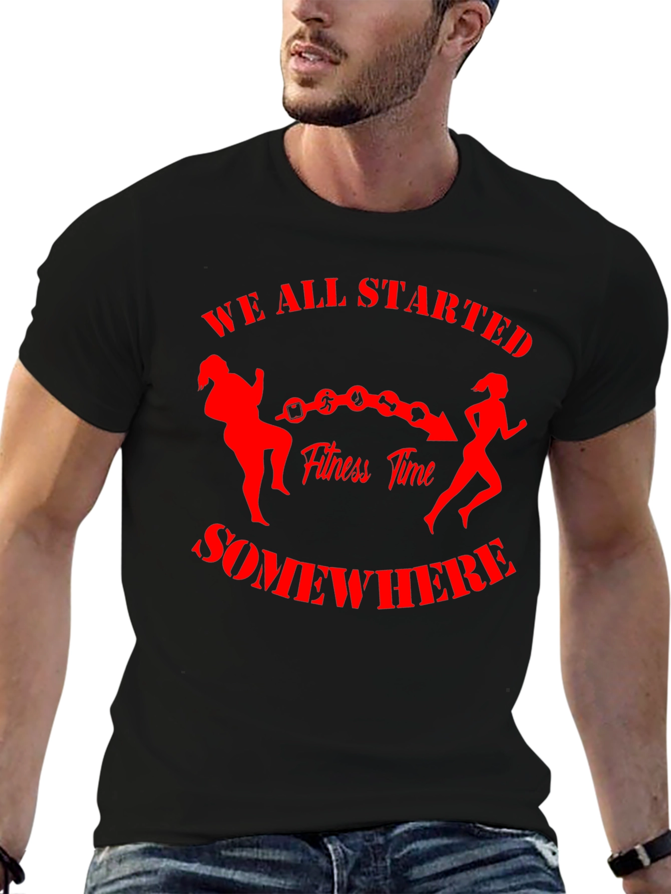 Fitness Journey T-Shirt - We All Started Somewhere