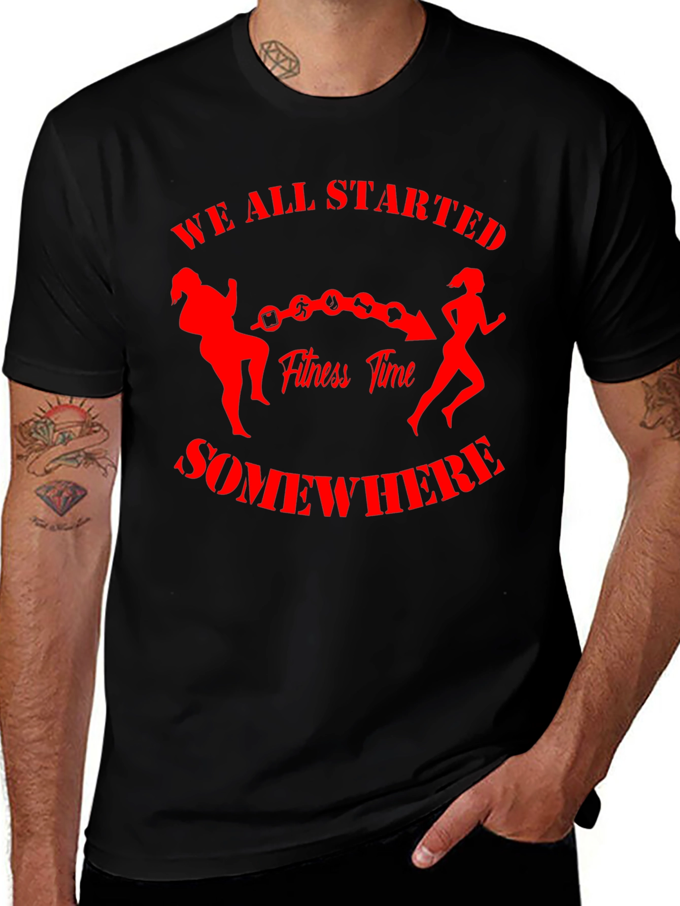 Fitness Journey T-Shirt - We All Started Somewhere
