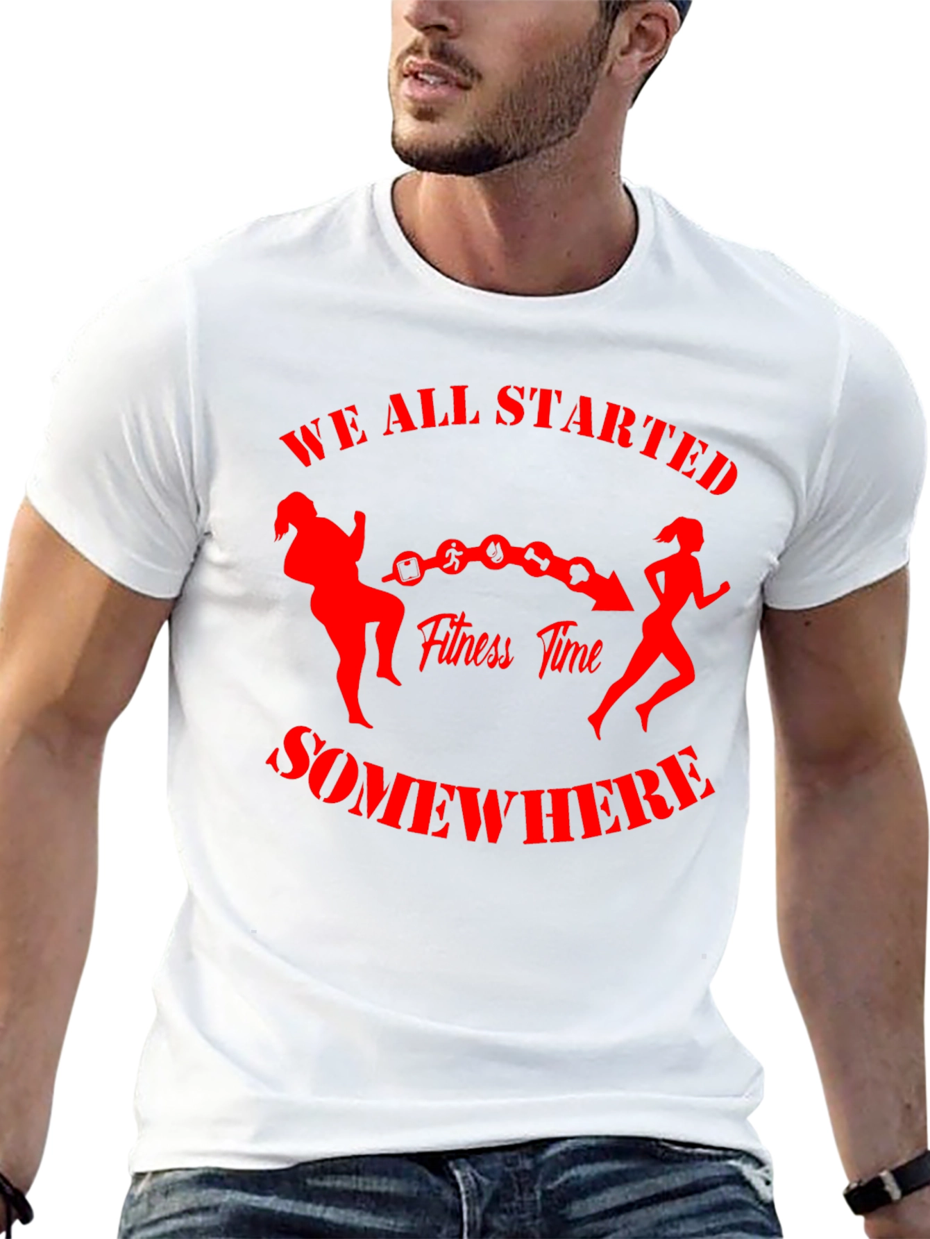 Fitness Journey T-Shirt - We All Started Somewhere