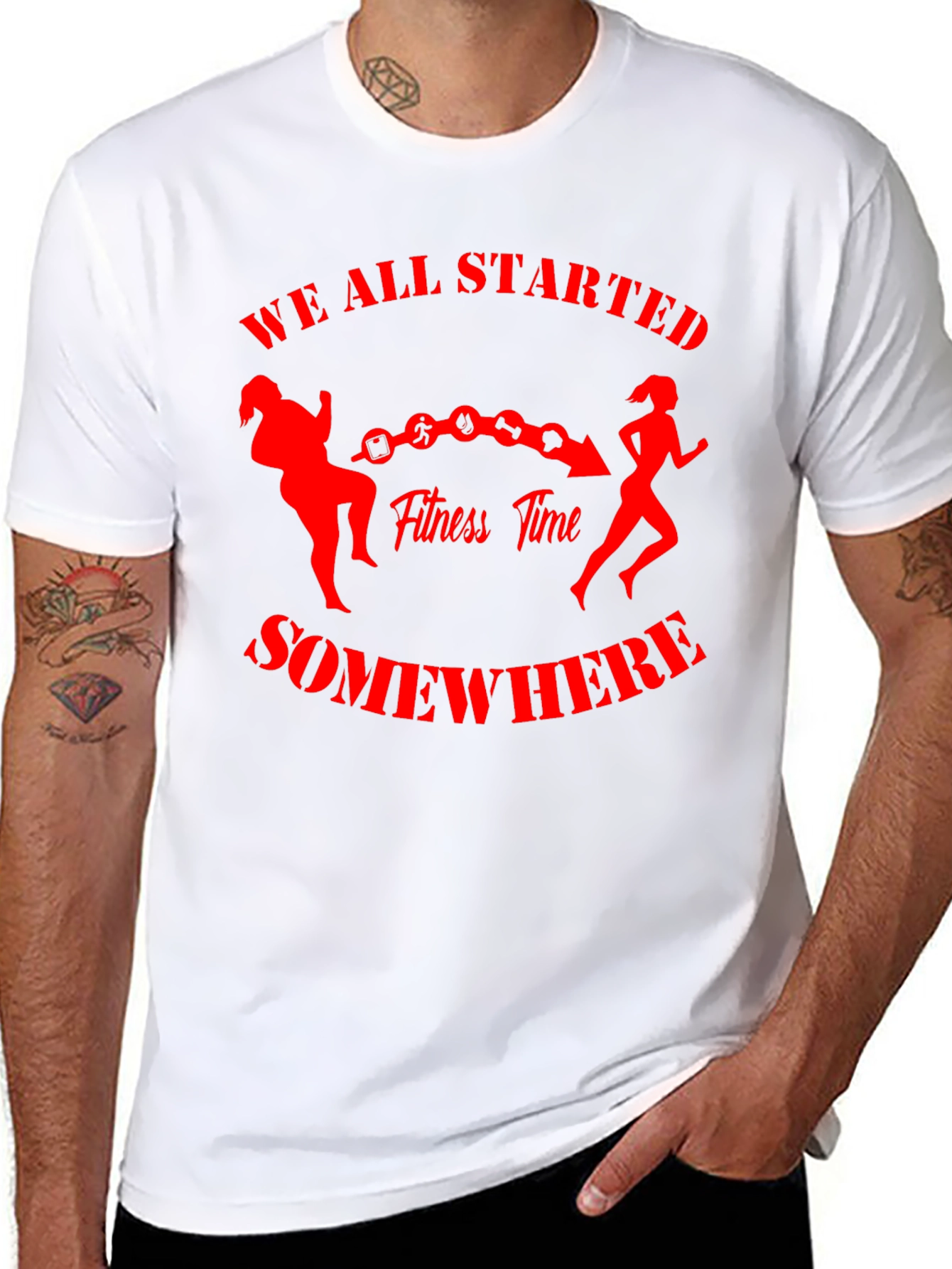 Fitness Journey T-Shirt - We All Started Somewhere