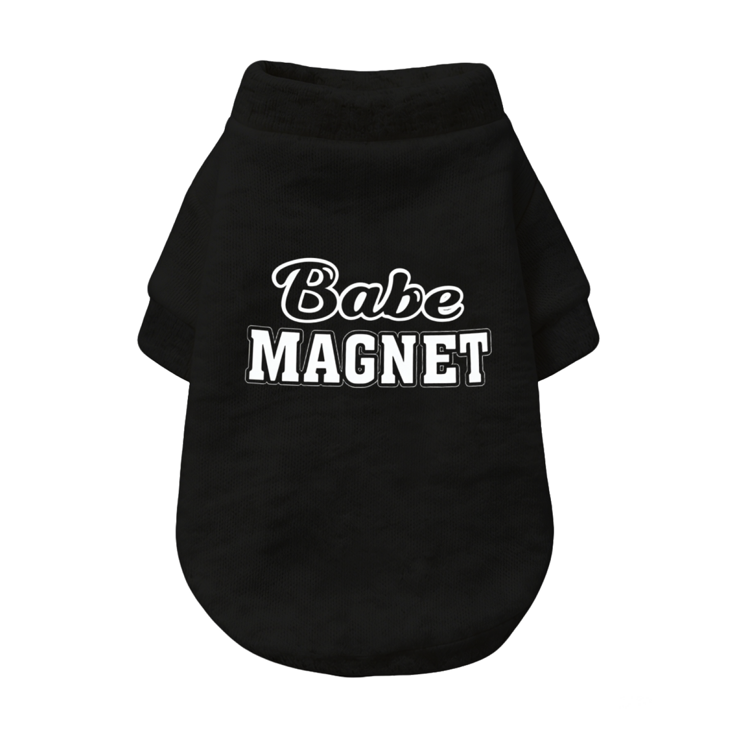 Babe Magnet Trendy Letter Print Black Pet Cute Sweater