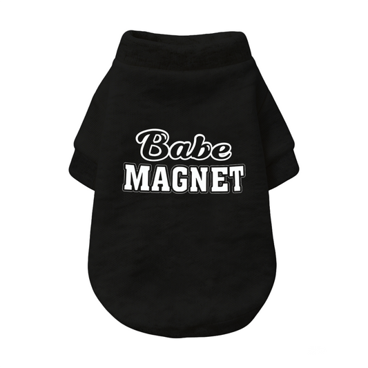 Babe Magnet Trendy Letter Print Black Pet Cute Sweater