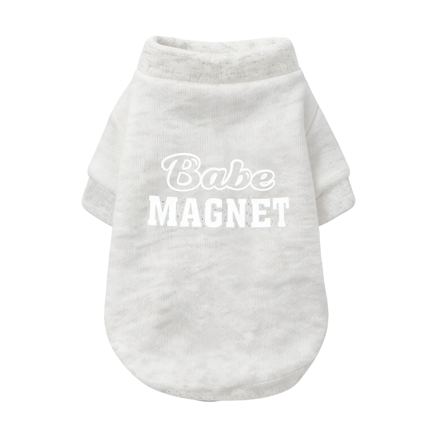 Babe Magnet Trendy Letter Print Black Pet Cute Sweater