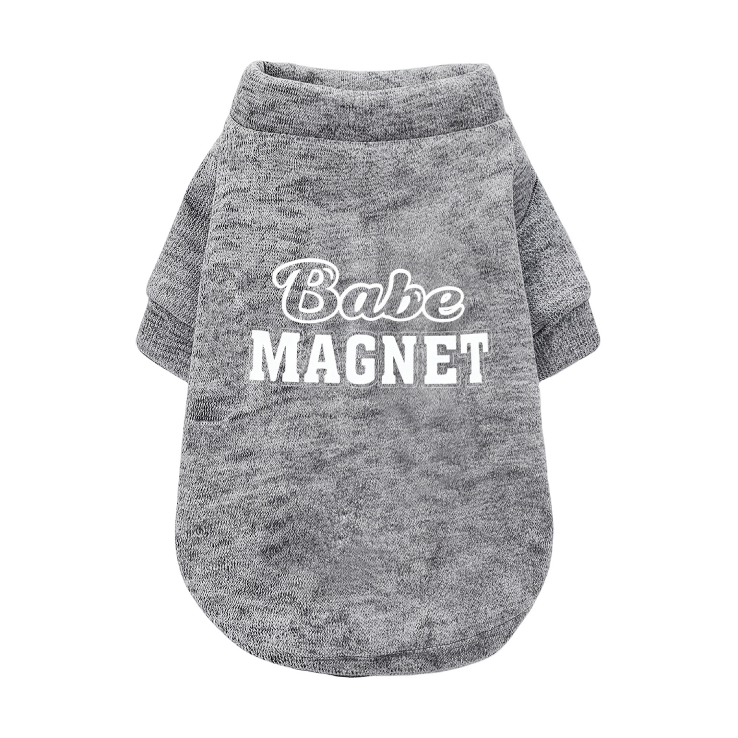 Babe Magnet Trendy Letter Print Black Pet Cute Sweater