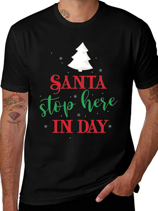 Santa Stop Here Christmas T-Shirt