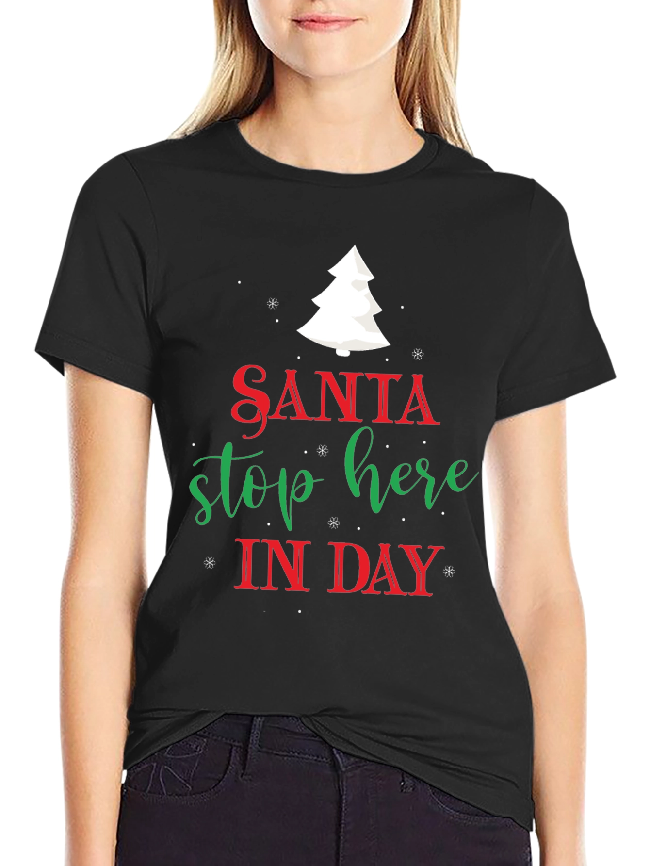 Santa Stop Here Christmas T-Shirt