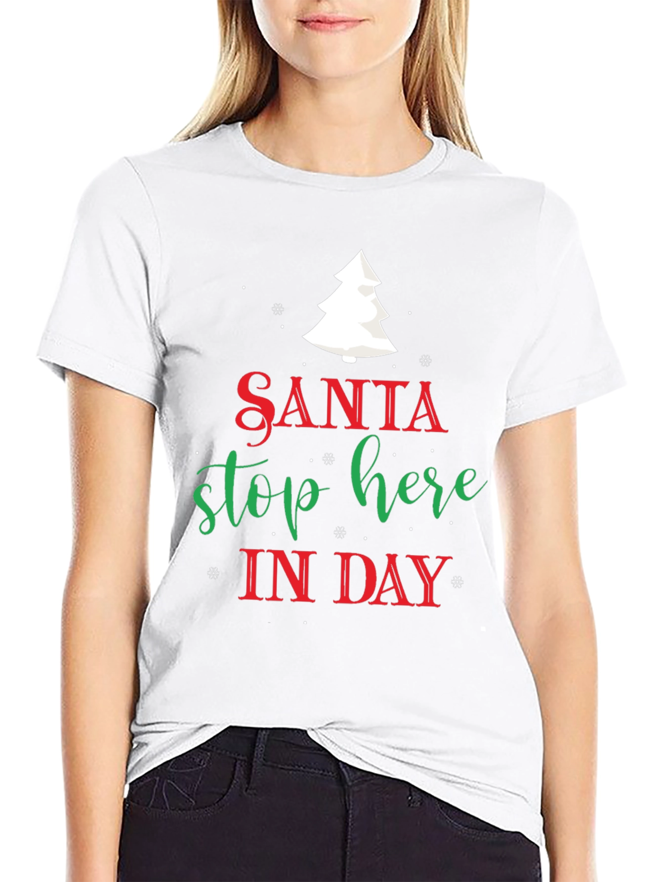 Santa Stop Here Christmas T-Shirt