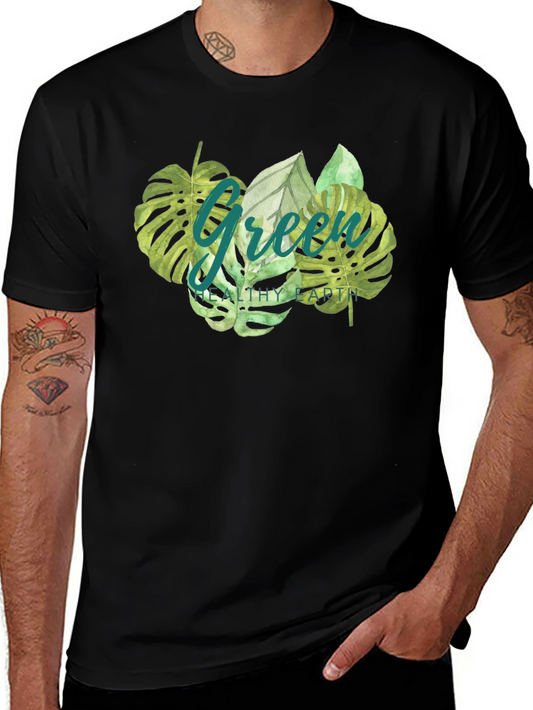 Green Healthy Earth Graphic T-Shirt